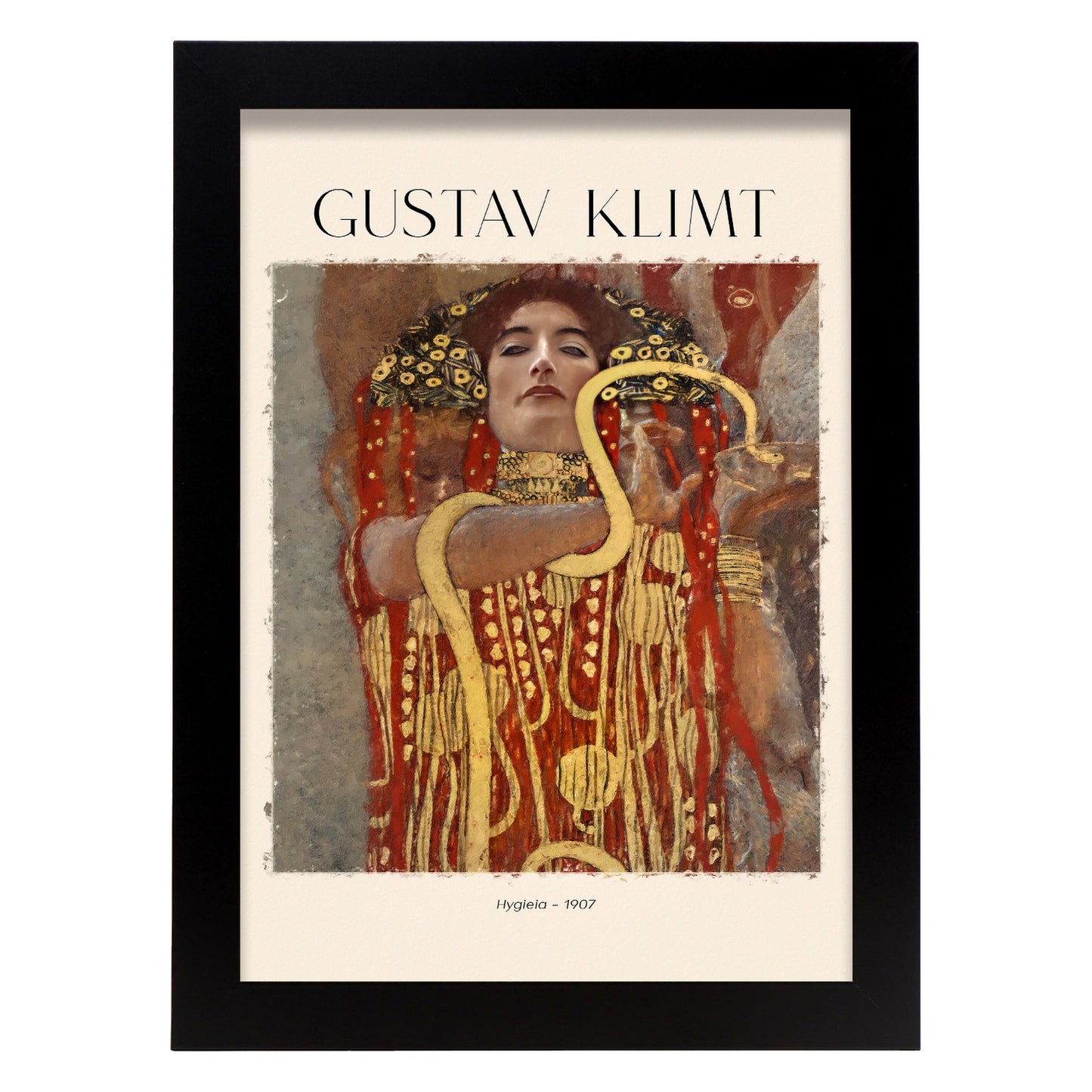 Lámina decorativa Hygeia inspirada en Gustav Klimt