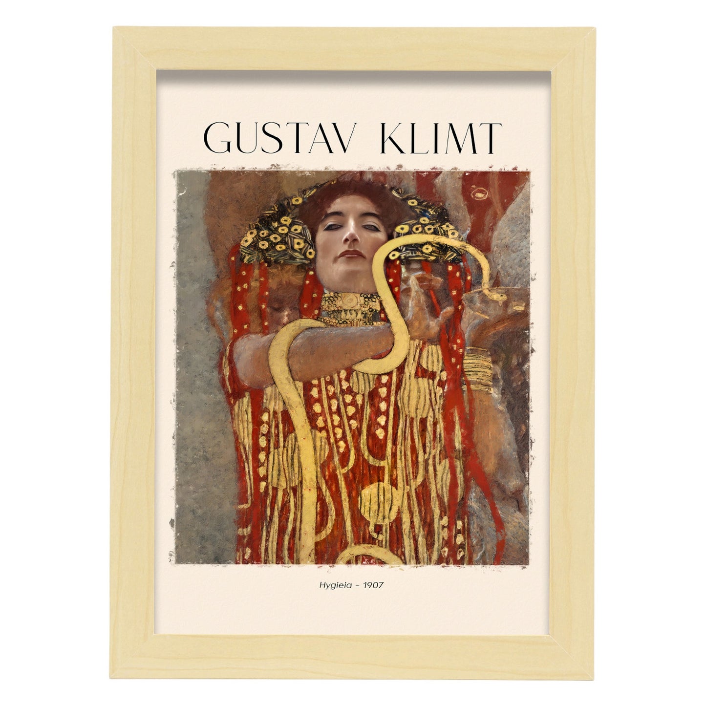 Lámina decorativa Hygeia inspirada en Gustav Klimt