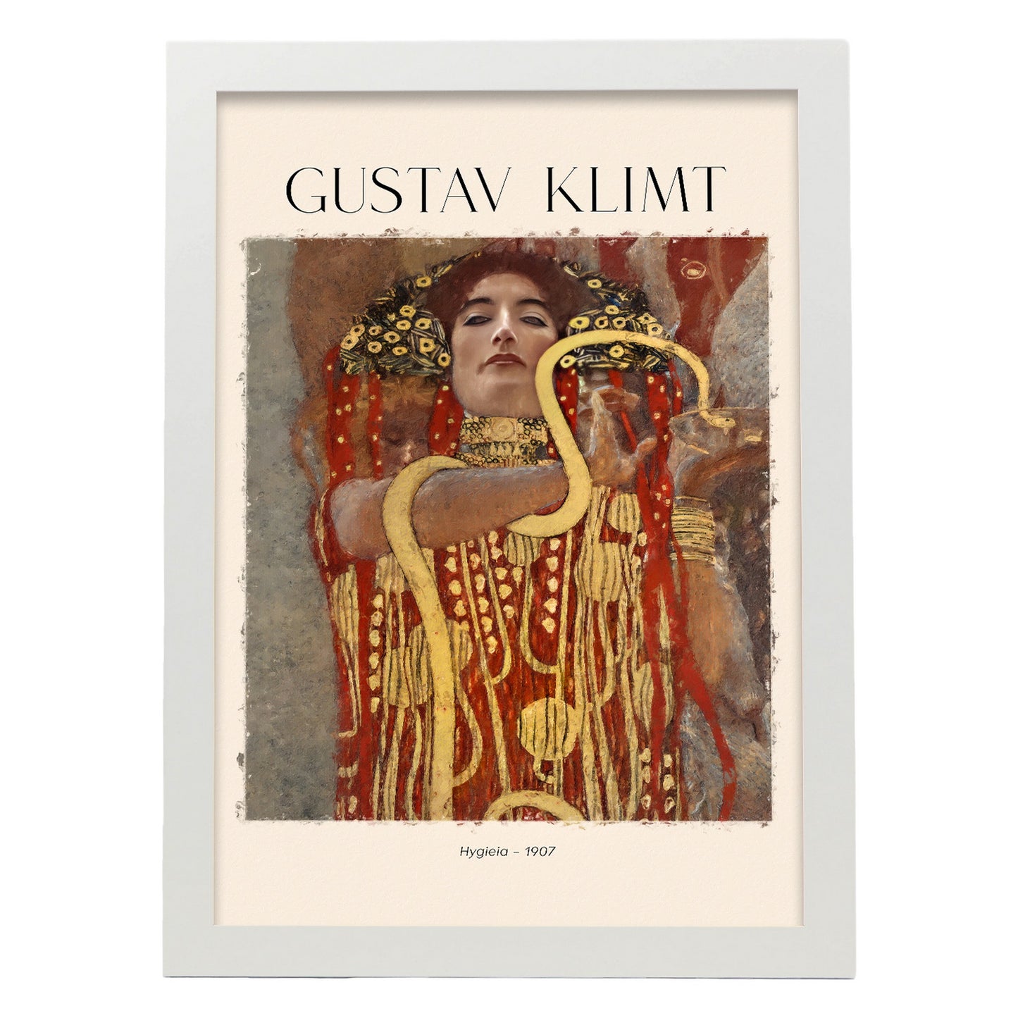 Lámina decorativa Hygeia inspirada en Gustav Klimt