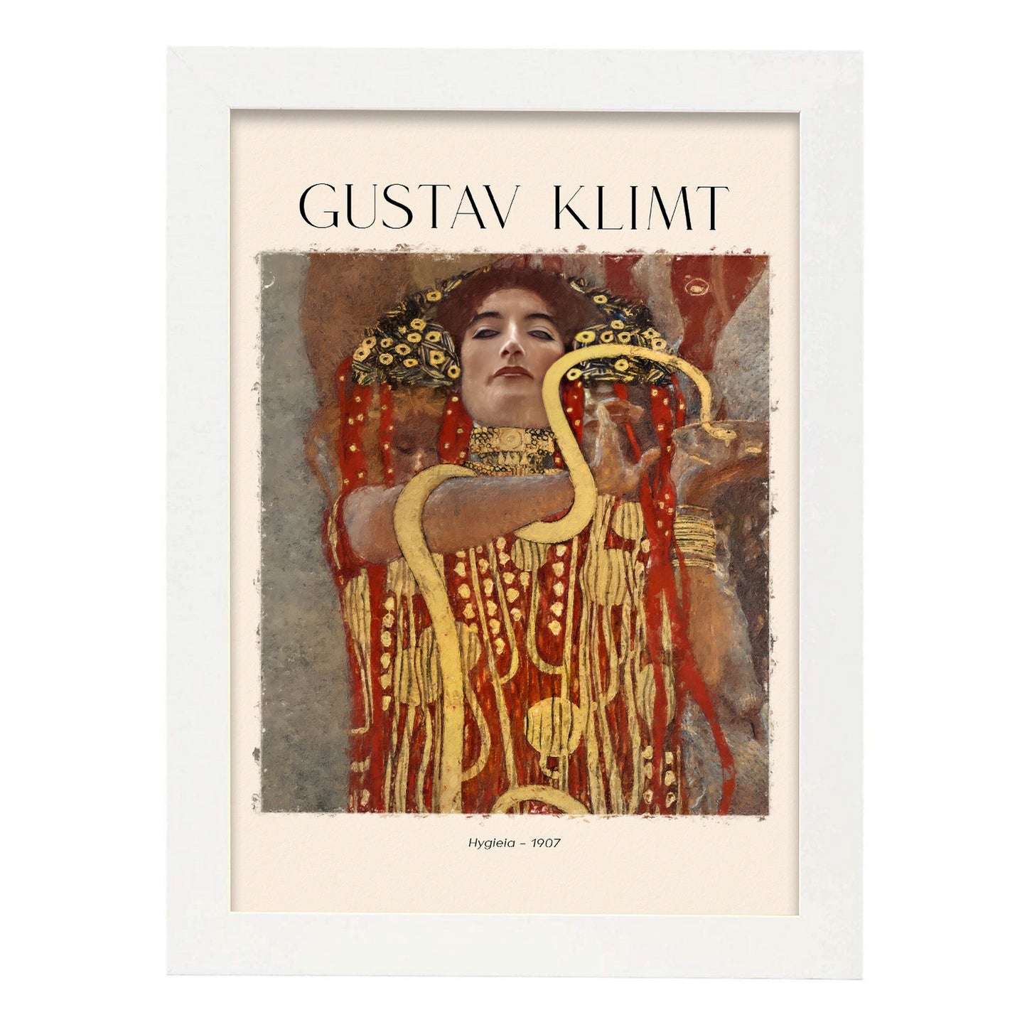 Lámina decorativa Hygeia inspirada en Gustav Klimt