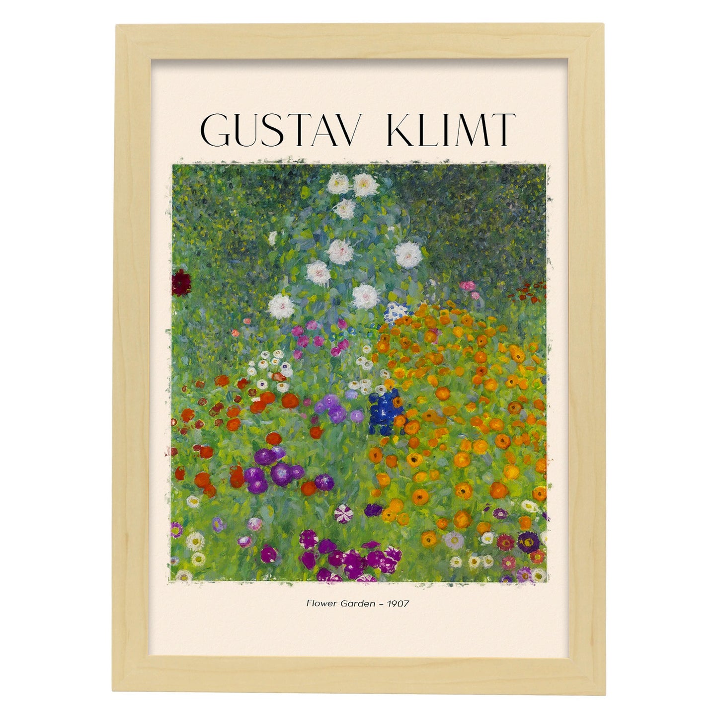 Lámina de Jardín de Flores Inspirada en Gustav Klimt