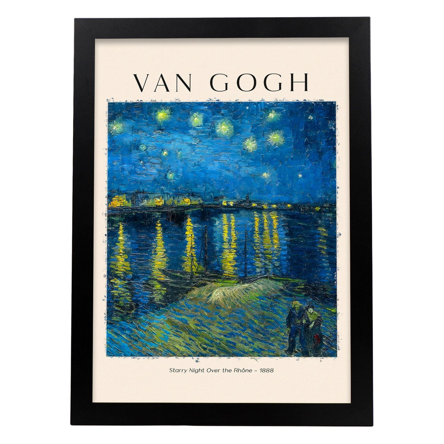 Lámina de Noche Estrellada sobre el Ródano inspirada en Van Gogh