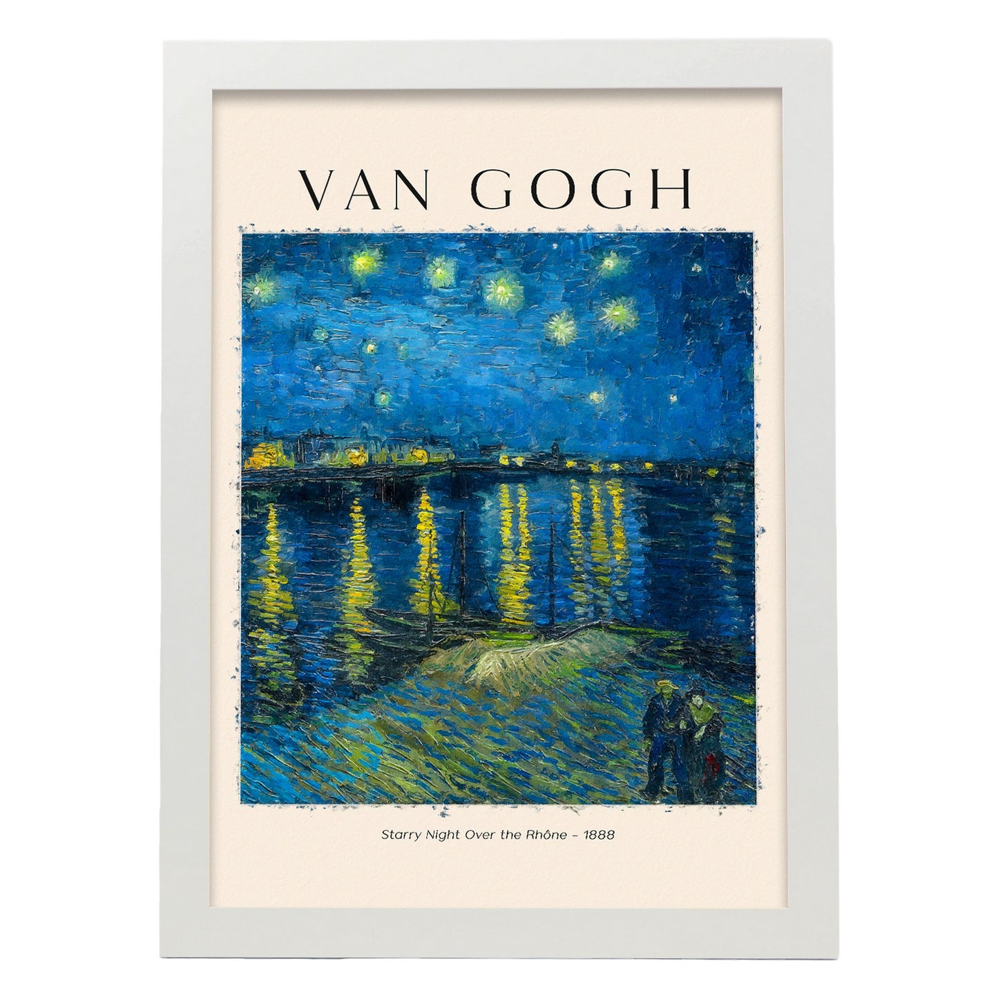 Lámina de Noche Estrellada sobre el Ródano inspirada en Van Gogh