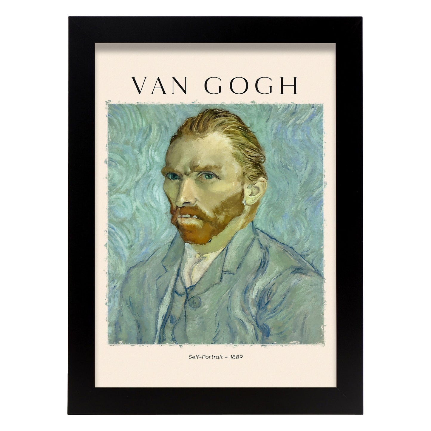 Lámina Autorretrato 1889 Van Gogh