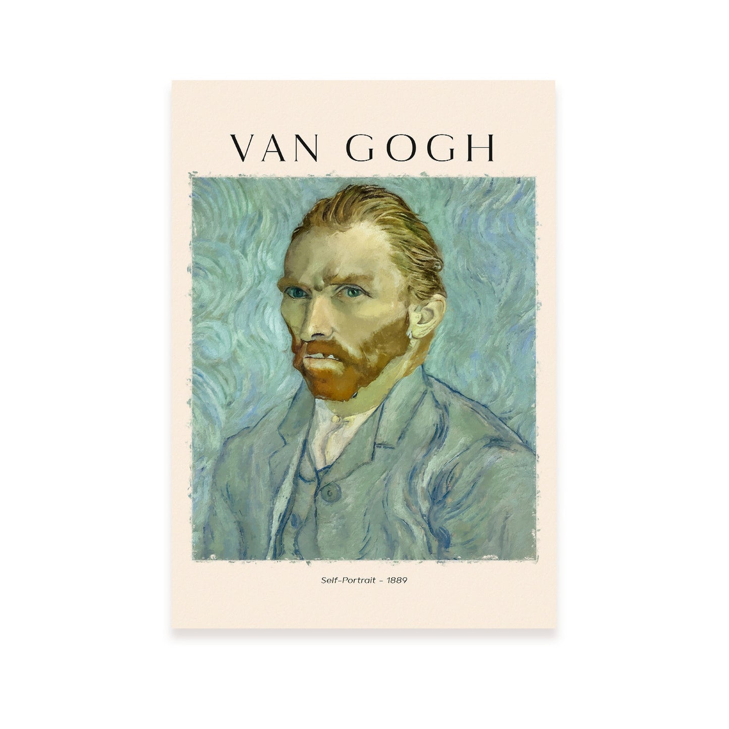 Lámina Autorretrato 1889 Van Gogh