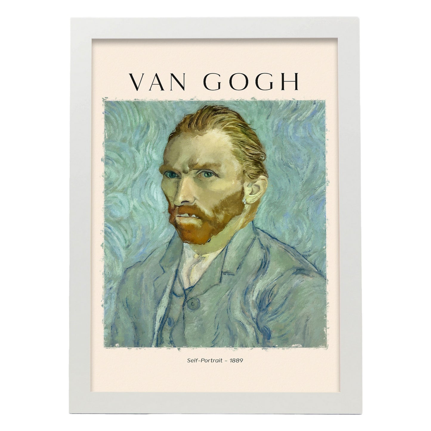 Lámina Autorretrato 1889 Van Gogh