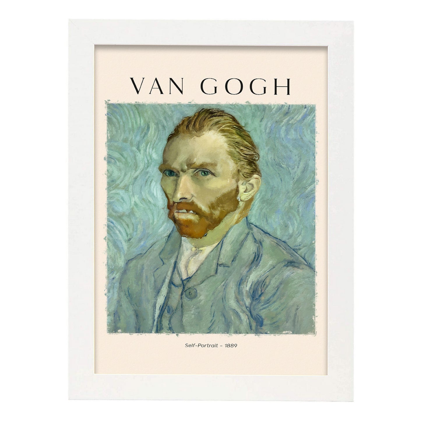 Lámina Autorretrato 1889 Van Gogh