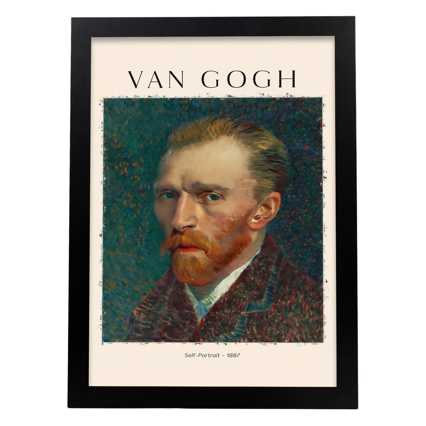 Lámina Autorretrato 1887 de Van Gogh