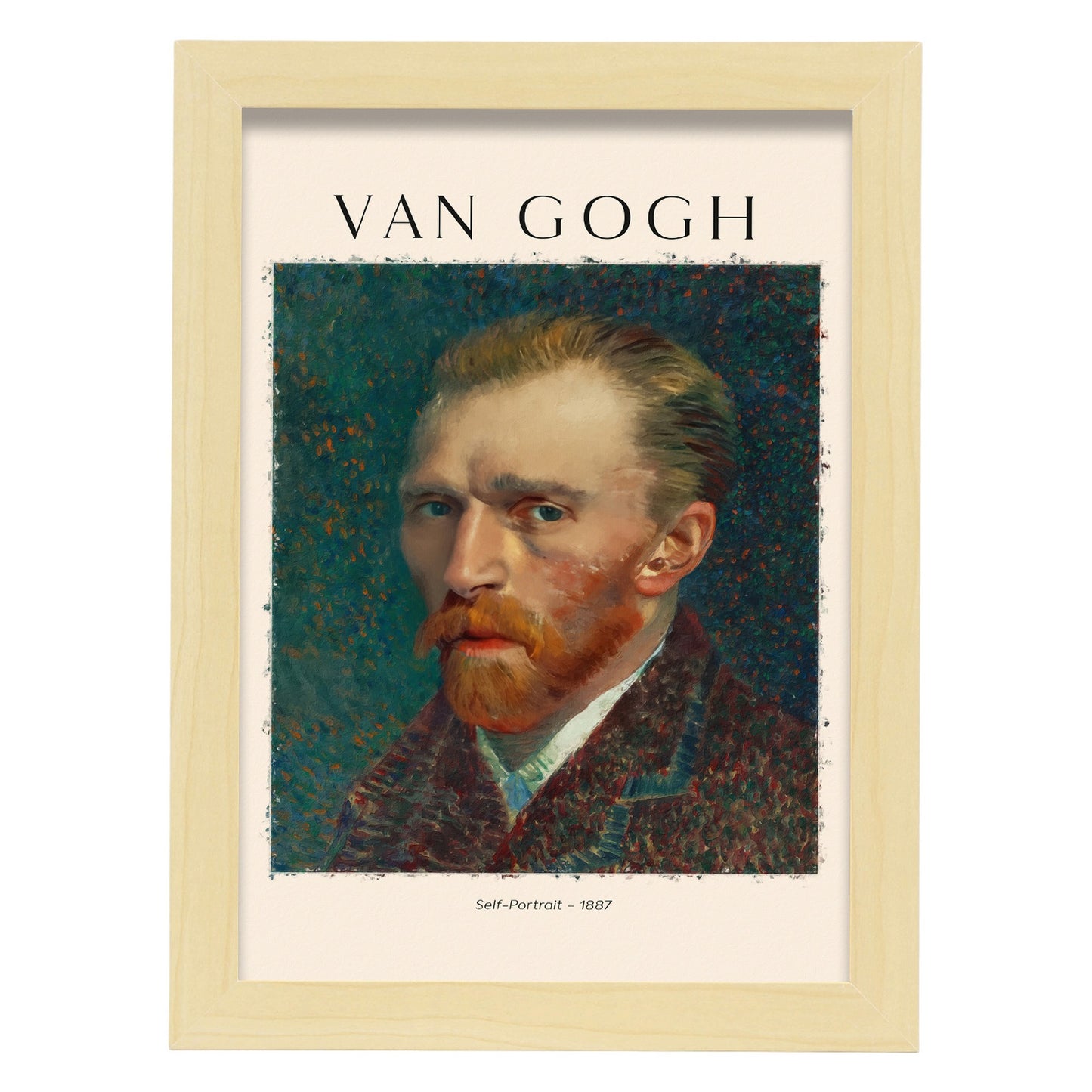 Lámina Autorretrato 1887 de Van Gogh