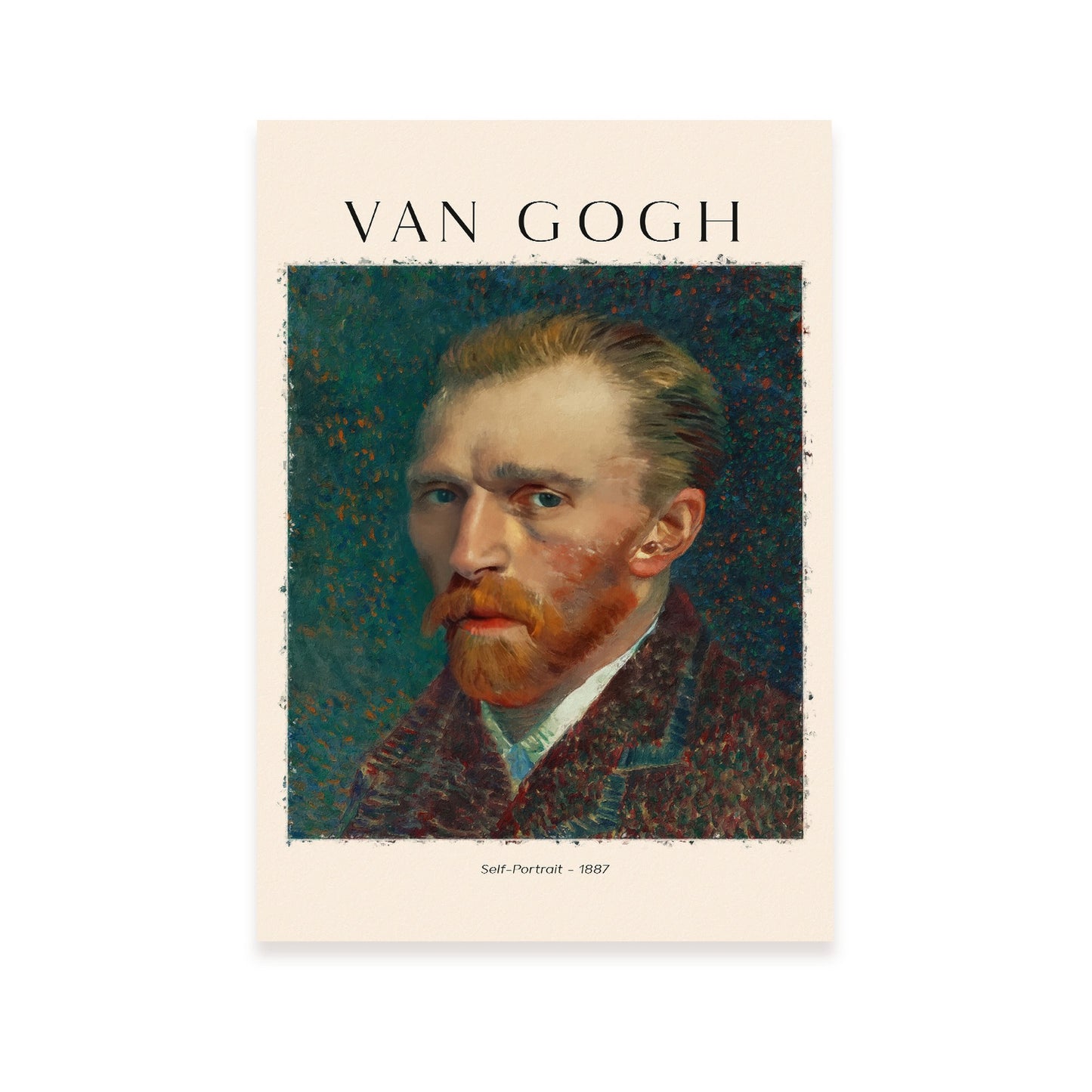 Lámina Autorretrato 1887 de Van Gogh