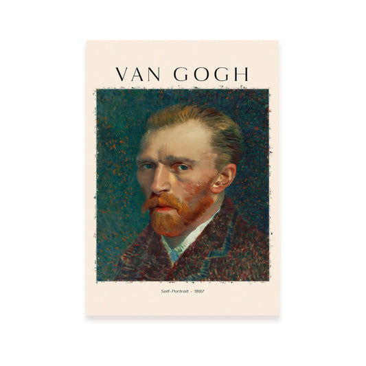 Lámina Autorretrato 1887 de Van Gogh