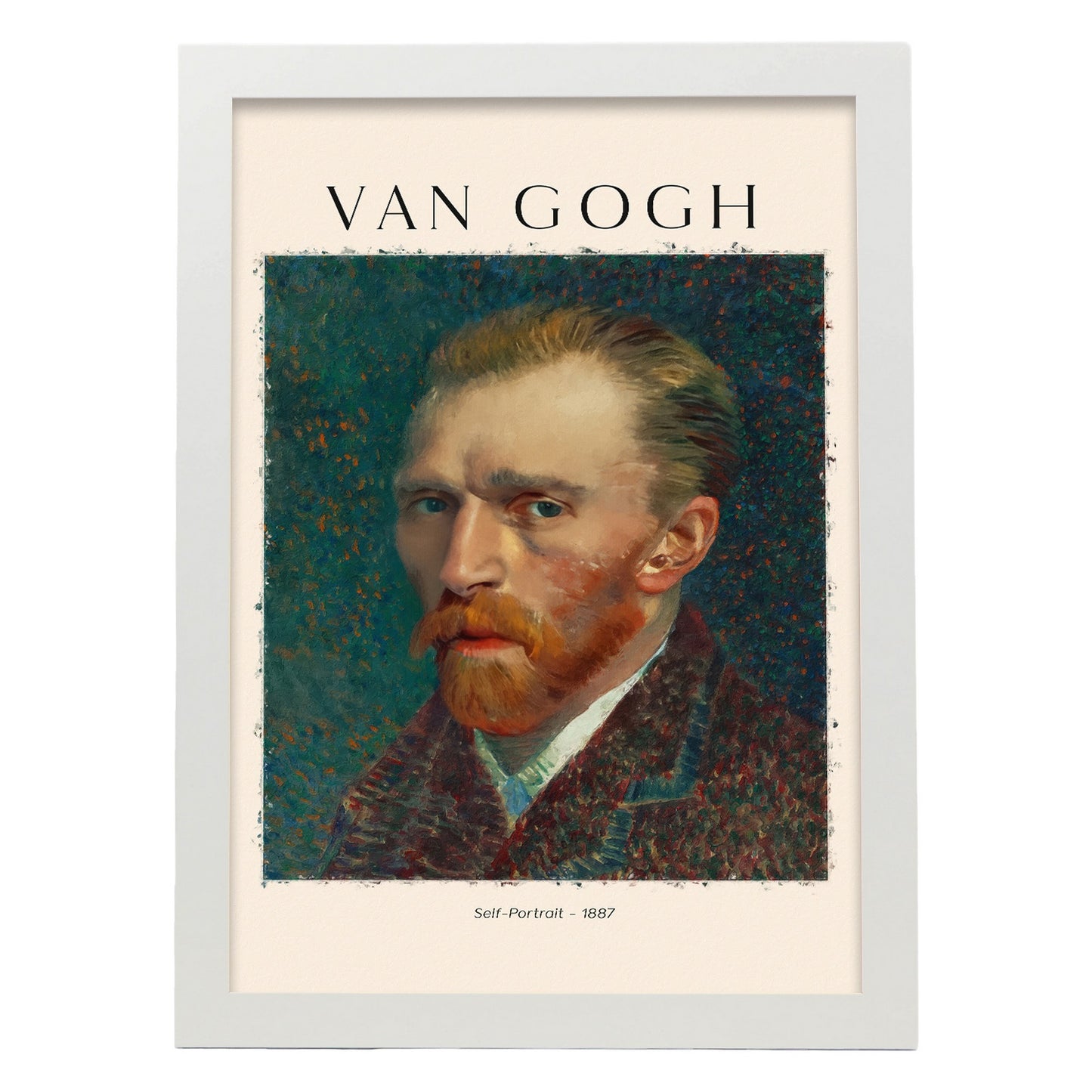 Lámina Autorretrato 1887 de Van Gogh