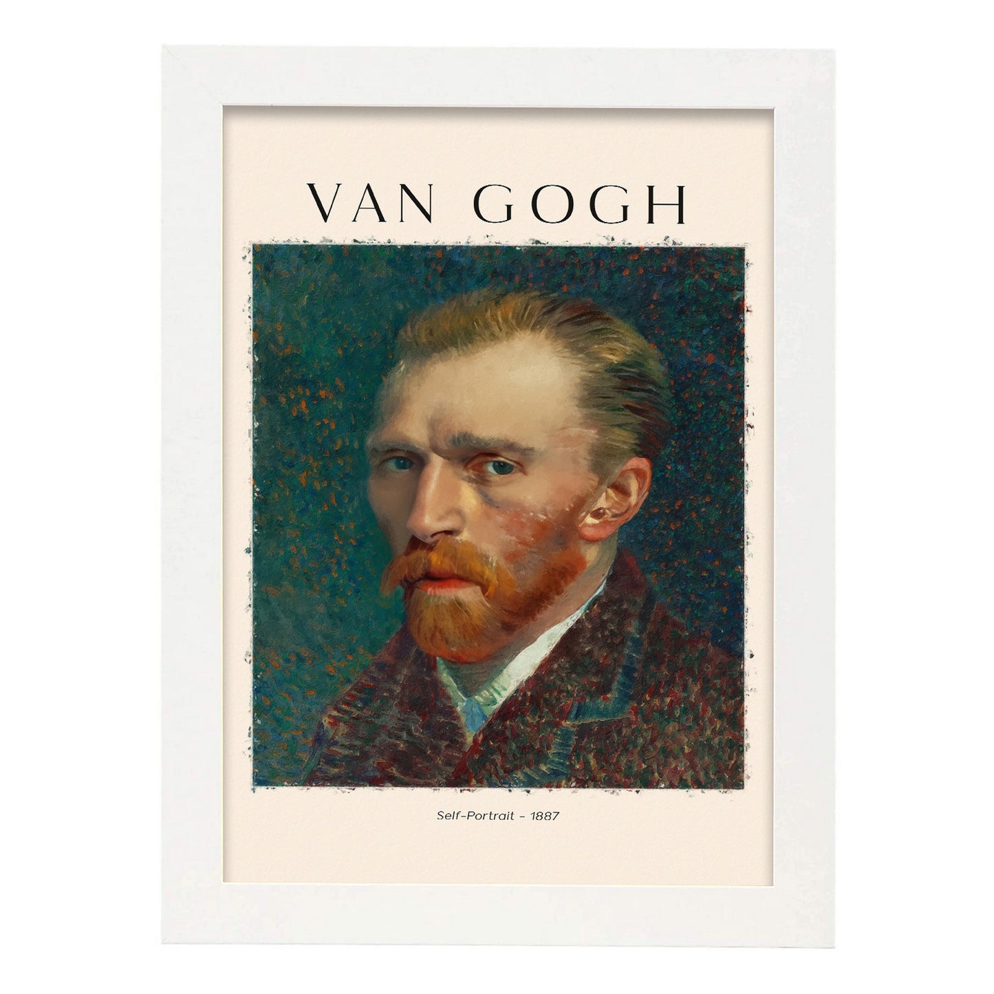 Lámina Autorretrato 1887 de Van Gogh