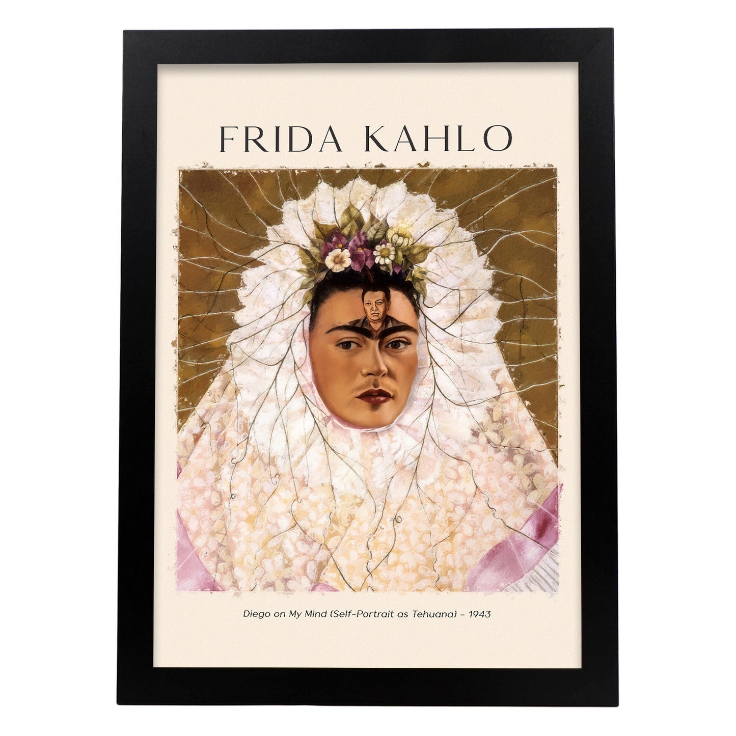 Lámina poster de Diego en mi mente Cuadros decorativos para tu salón, dormitorio, hogar. Estampados de arte de pared. Impresiones de pared estética inspiradas en Frida Kahlo A4