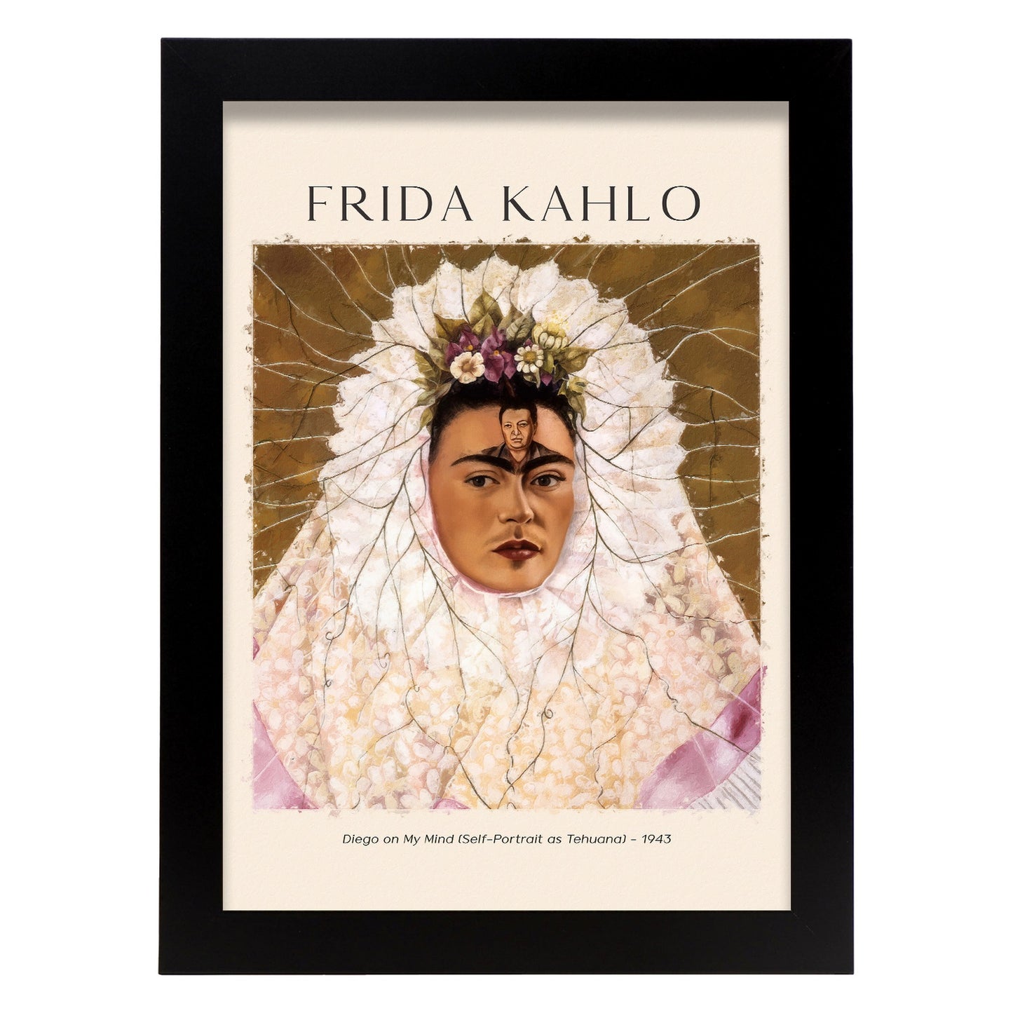 Lámina poster de Diego en mi mente Cuadros decorativos para tu salón, dormitorio, hogar. Estampados de arte de pared. Impresiones de pared estética inspiradas en Frida Kahlo A4