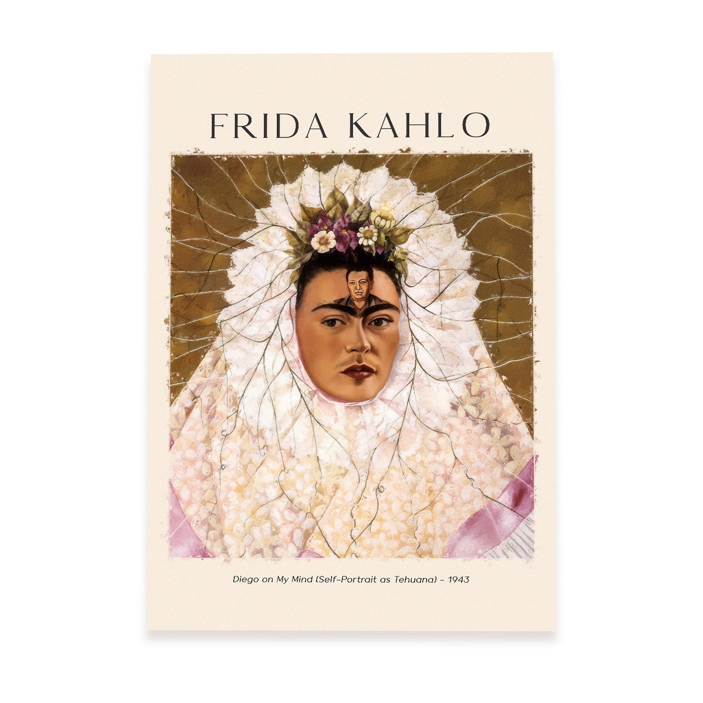 Lámina poster de Diego en mi mente Cuadros decorativos para tu salón, dormitorio, hogar. Estampados de arte de pared. Impresiones de pared estética inspiradas en Frida Kahlo A4