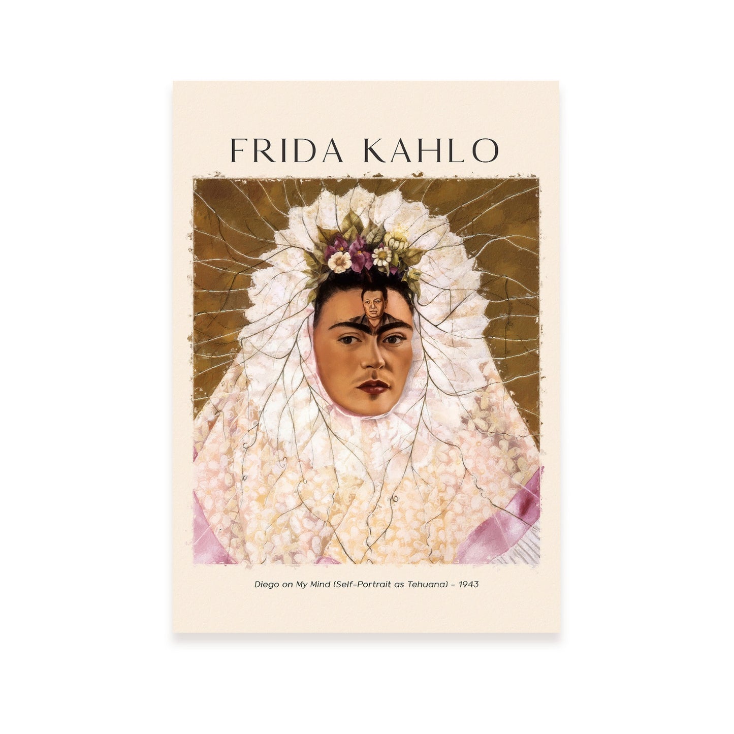 Lámina poster de Diego en mi mente Cuadros decorativos para tu salón, dormitorio, hogar. Estampados de arte de pared. Impresiones de pared estética inspiradas en Frida Kahlo A4
