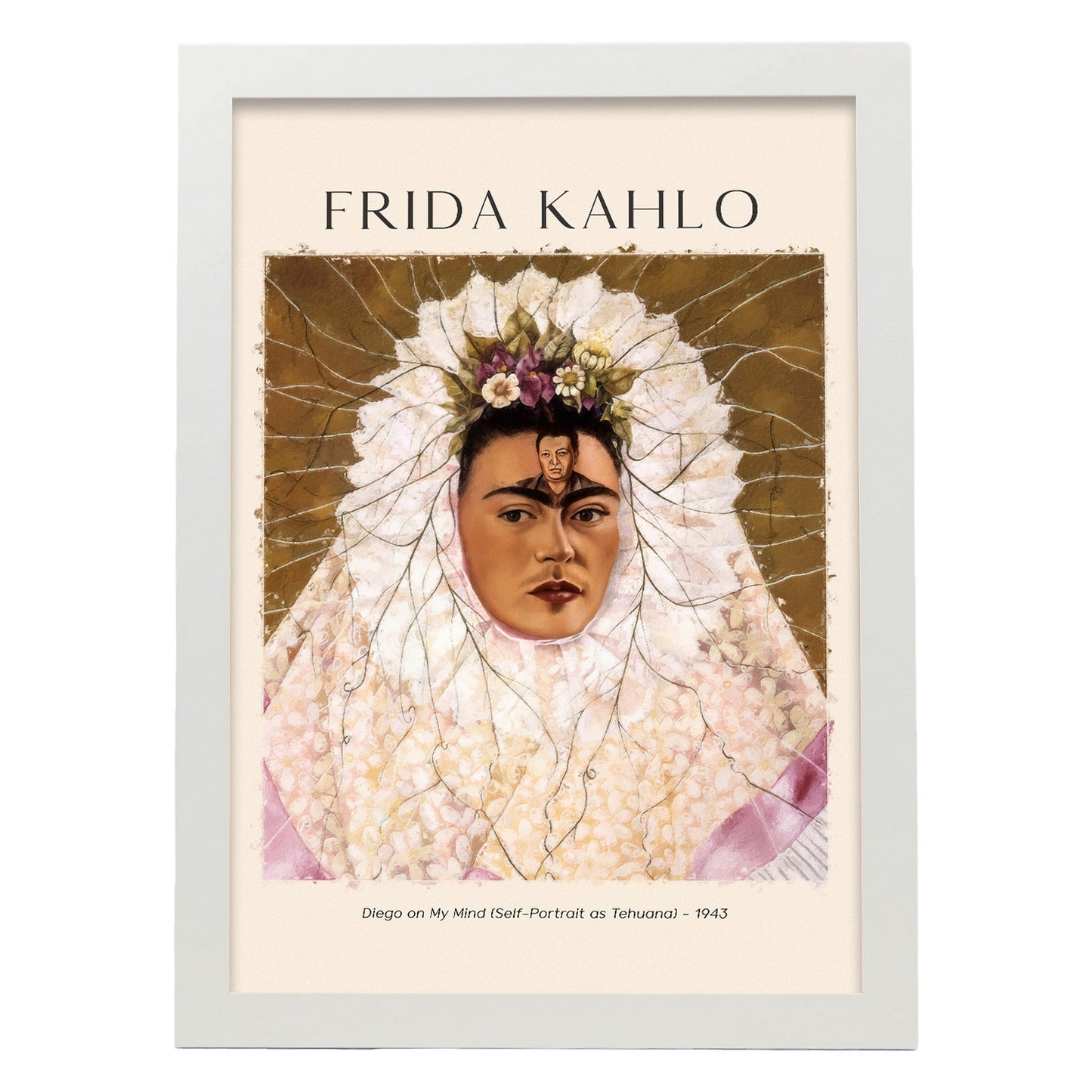 Lámina poster de Diego en mi mente Cuadros decorativos para tu salón, dormitorio, hogar. Estampados de arte de pared. Impresiones de pared estética inspiradas en Frida Kahlo A4