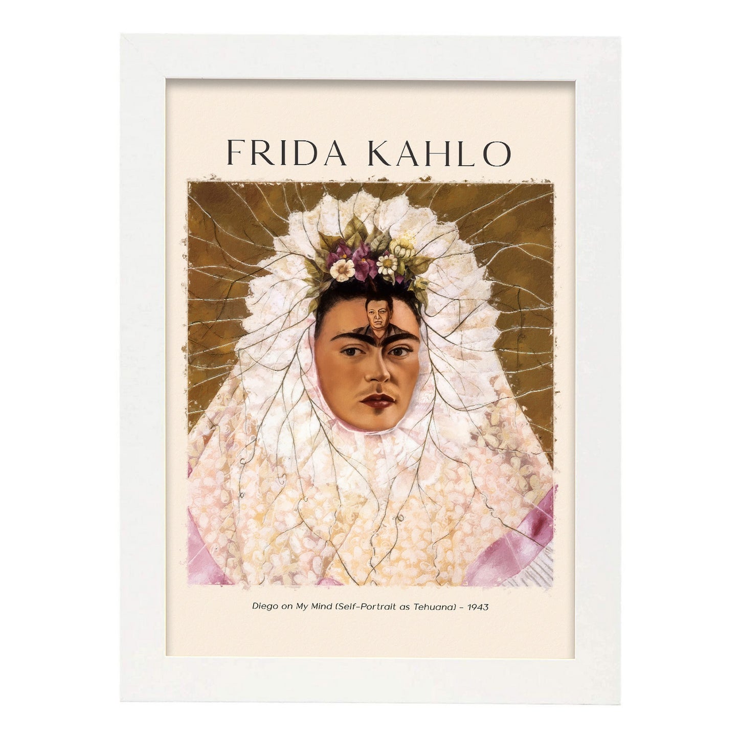 Lámina poster de Diego en mi mente Cuadros decorativos para tu salón, dormitorio, hogar. Estampados de arte de pared. Impresiones de pared estética inspiradas en Frida Kahlo A4