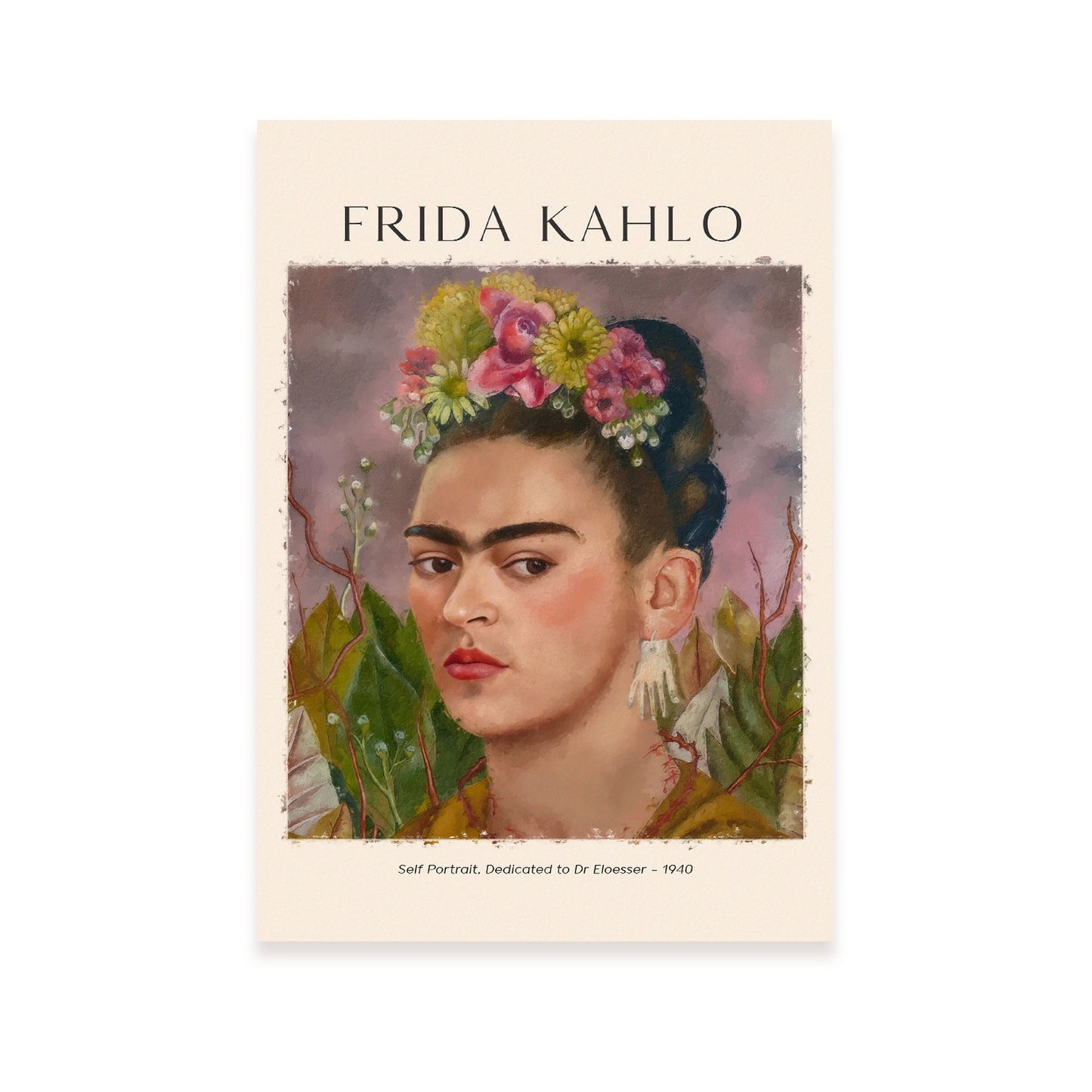 Lámina poster de Dedicado al Dr. Eloesser Cuadros decorativos para tu salón, dormitorio, hogar. Estampados de arte de pared. Impresiones de pared estética inspiradas en Frida Kahlo A4