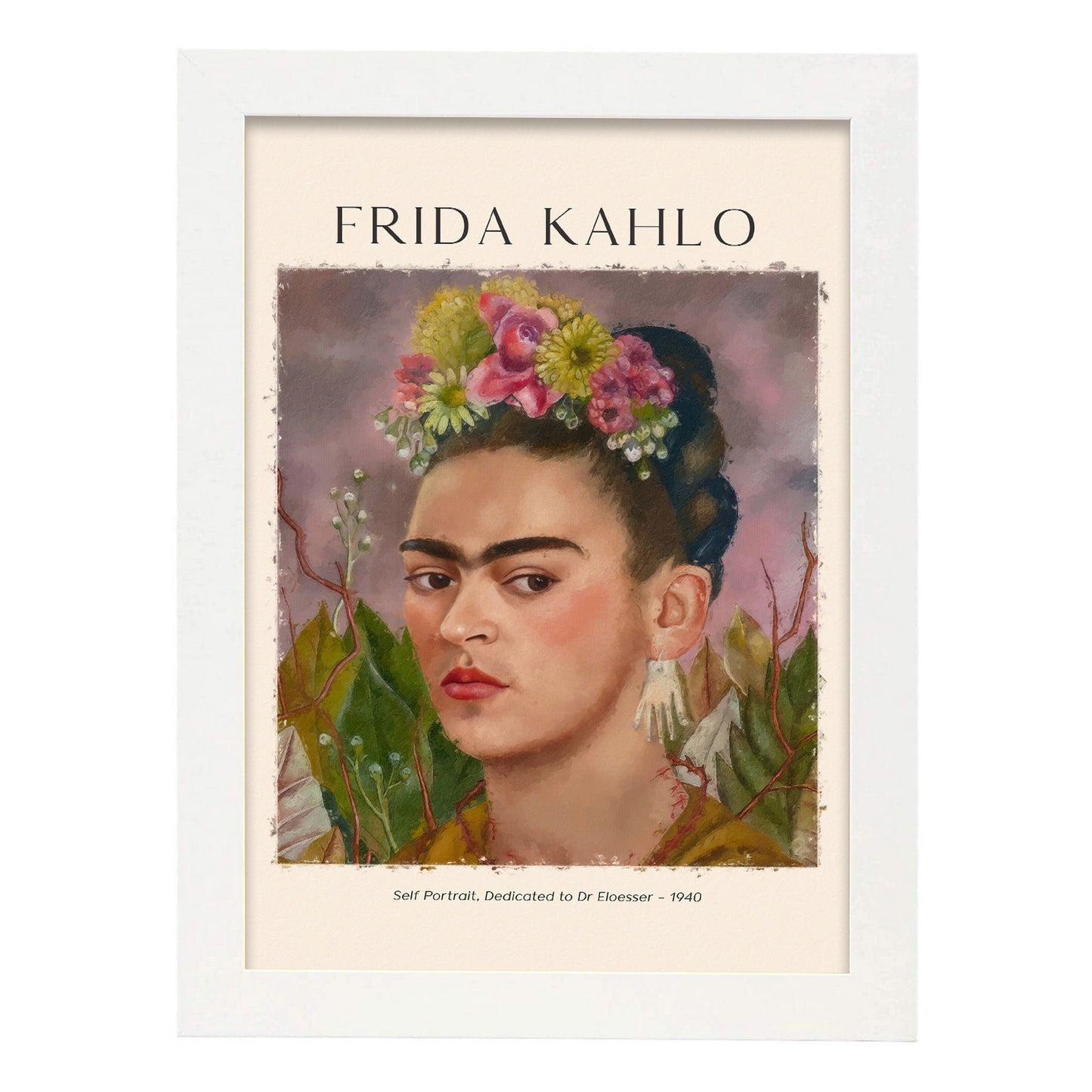 Lámina poster de Dedicado al Dr. Eloesser Cuadros decorativos para tu salón, dormitorio, hogar. Estampados de arte de pared. Impresiones de pared estética inspiradas en Frida Kahlo A4