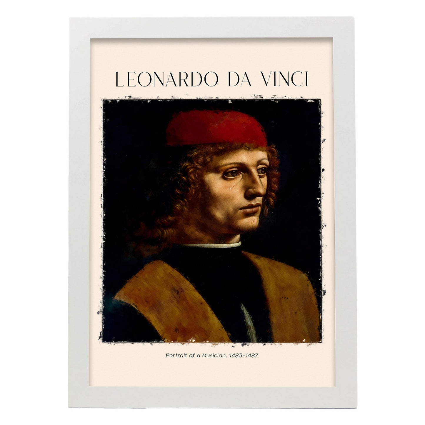 Lámina decorativa de Músico inspirada en Leonardo da Vinci