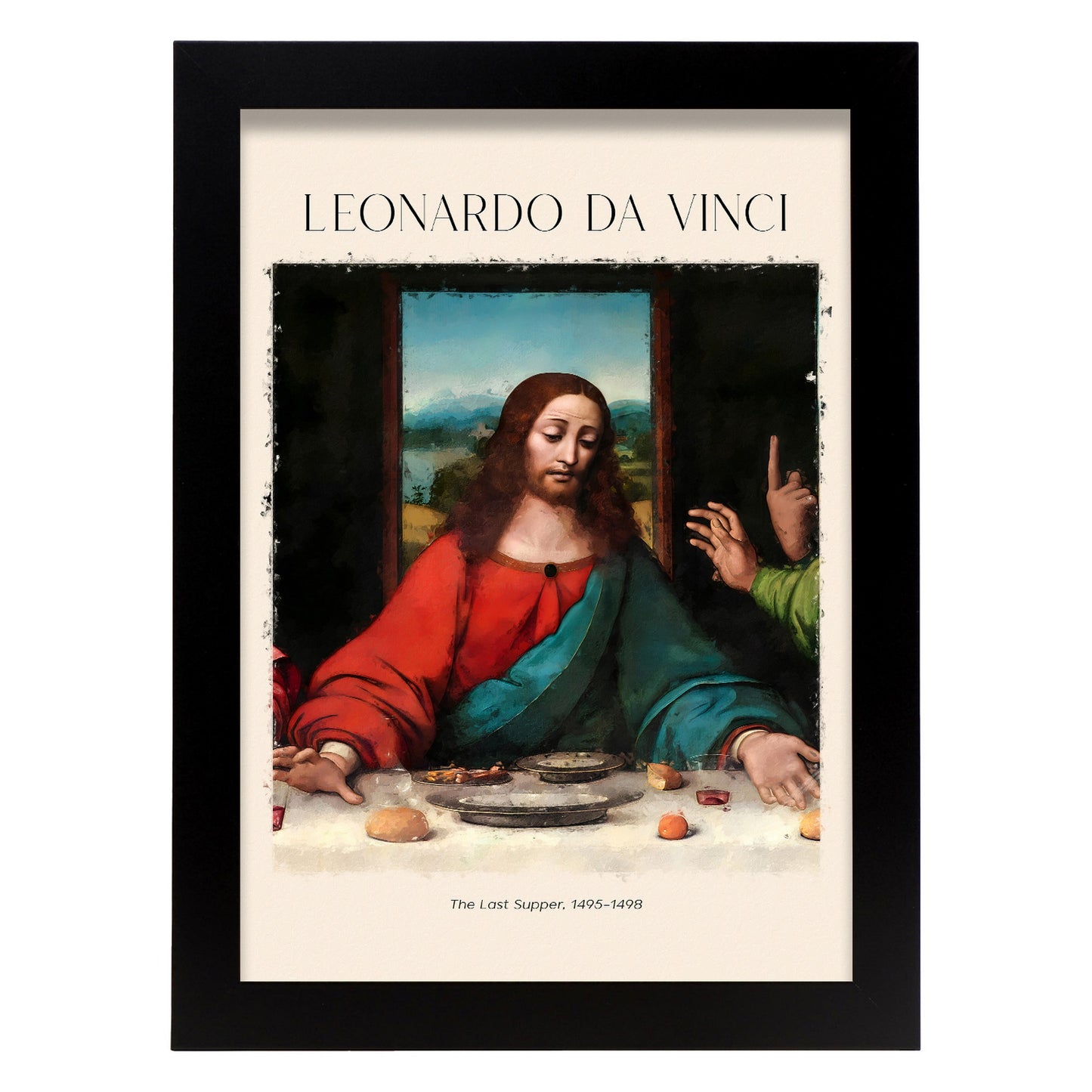 Lámina poster de La última cena Cuadros decorativos para tu salón, dormitorio, hogar. Estampados de arte de pared. Impresiones de pared estética inspiradas en Leonardo da Vinci A4