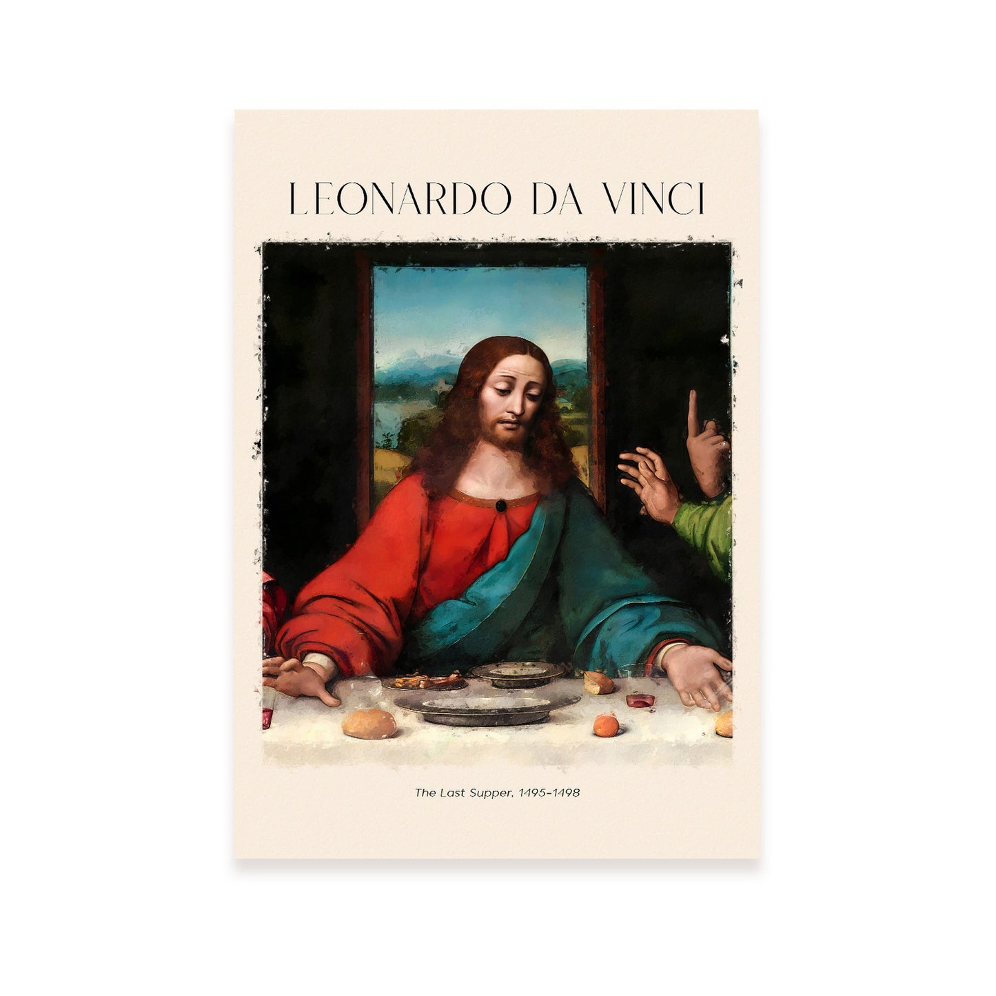Lámina poster de La última cena Cuadros decorativos para tu salón, dormitorio, hogar. Estampados de arte de pared. Impresiones de pared estética inspiradas en Leonardo da Vinci A4