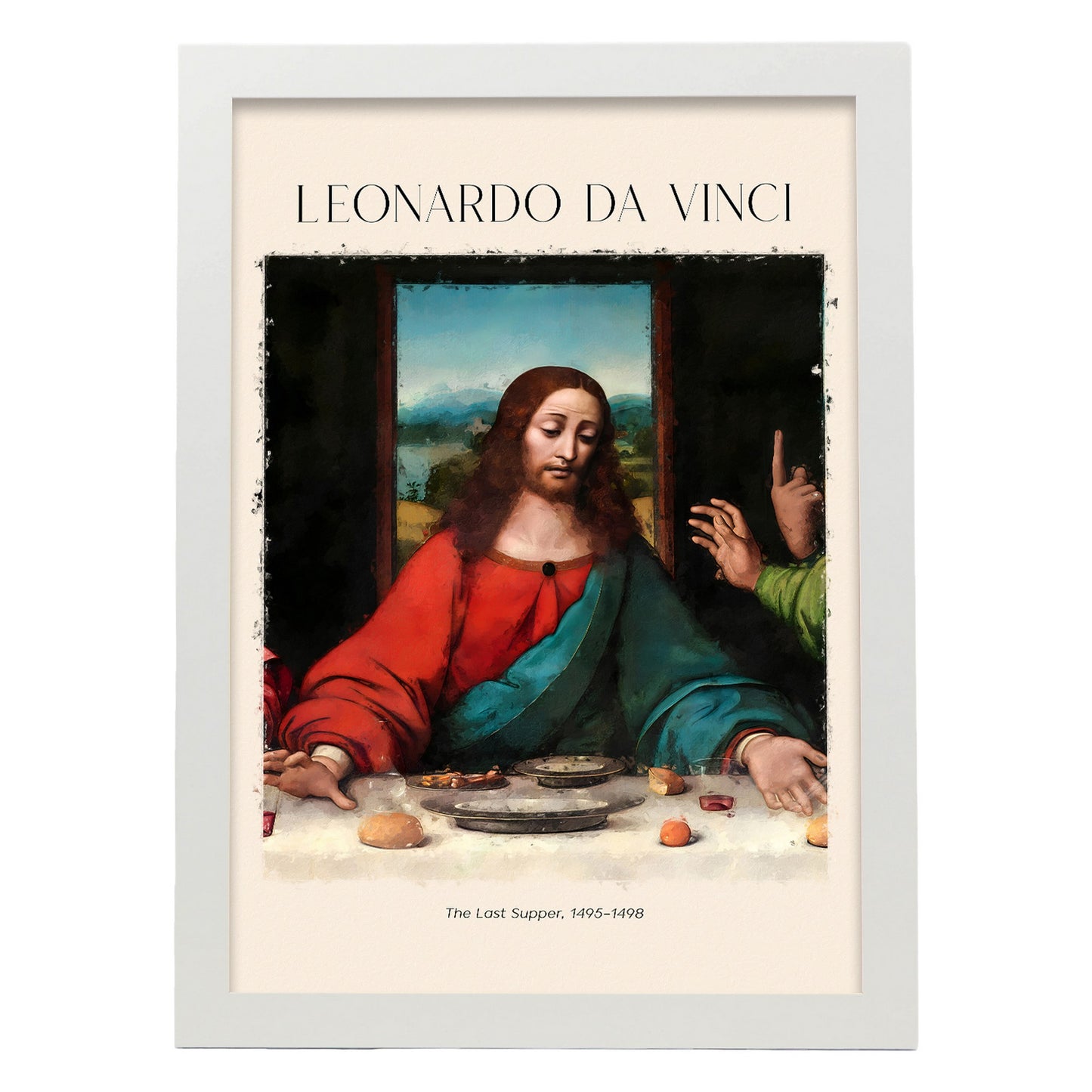 Lámina poster de La última cena Cuadros decorativos para tu salón, dormitorio, hogar. Estampados de arte de pared. Impresiones de pared estética inspiradas en Leonardo da Vinci A4