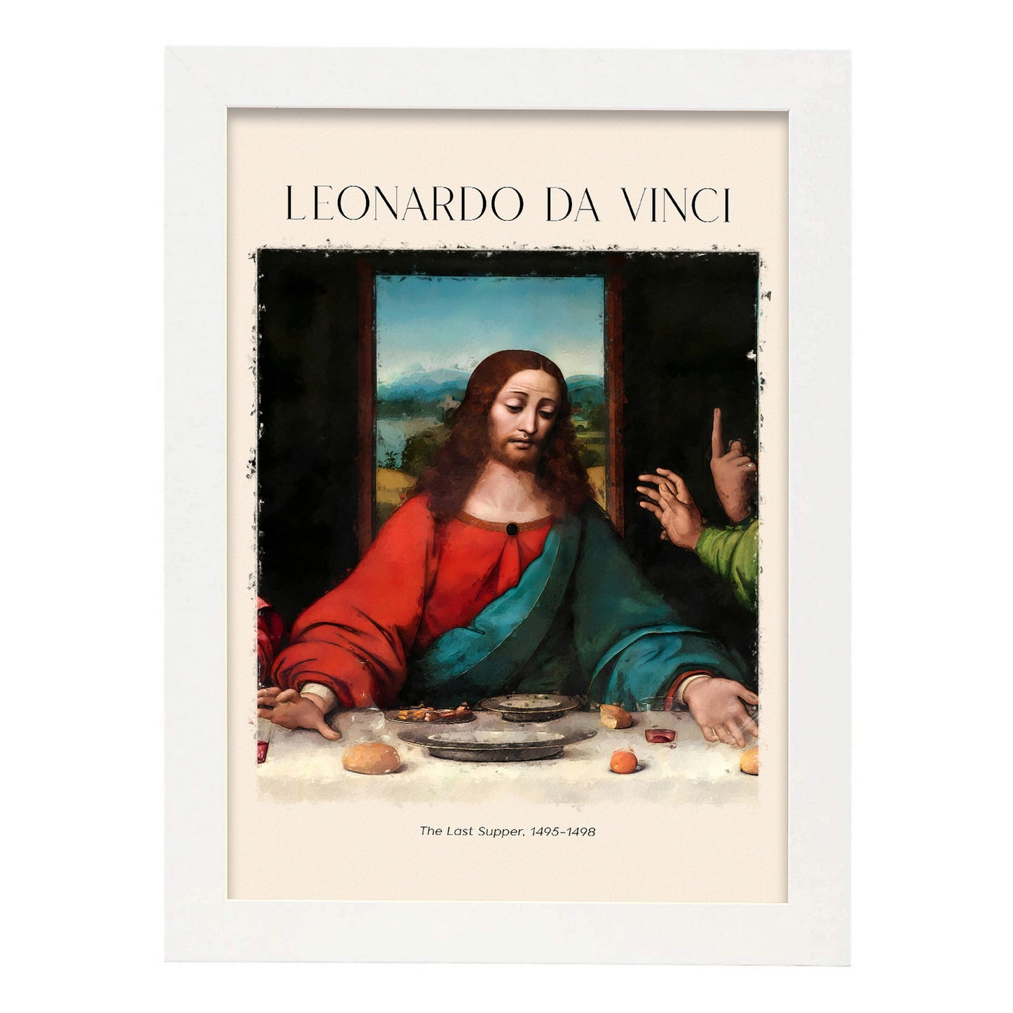 Lámina poster de La última cena Cuadros decorativos para tu salón, dormitorio, hogar. Estampados de arte de pared. Impresiones de pared estética inspiradas en Leonardo da Vinci A4