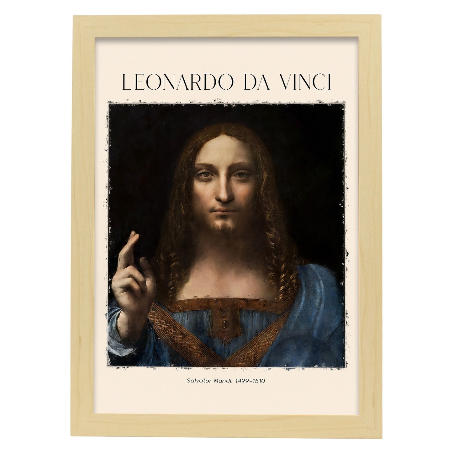 Lámina de Salvator Mundi inspirada en Leonardo da Vinci