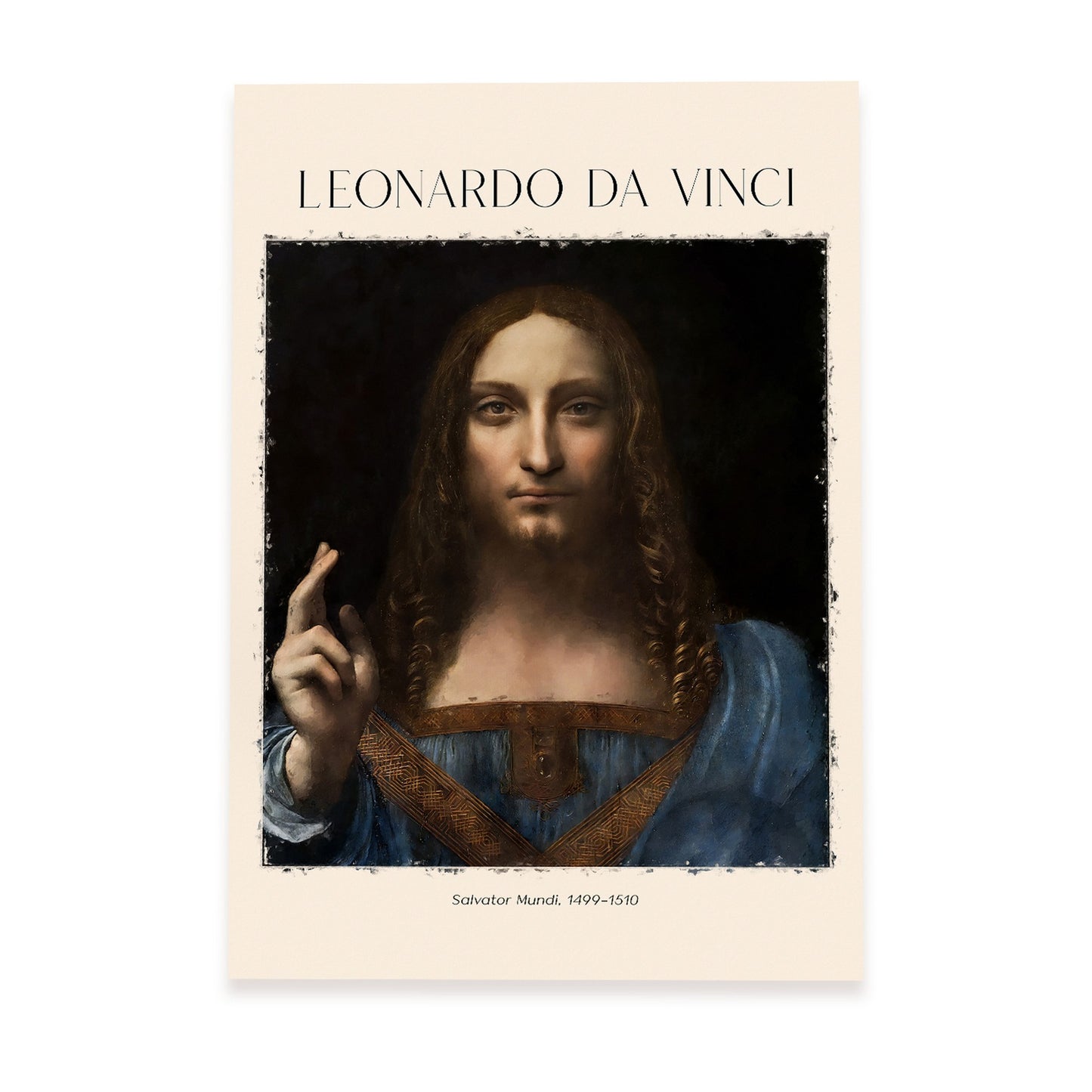 Lámina de Salvator Mundi inspirada en Leonardo da Vinci