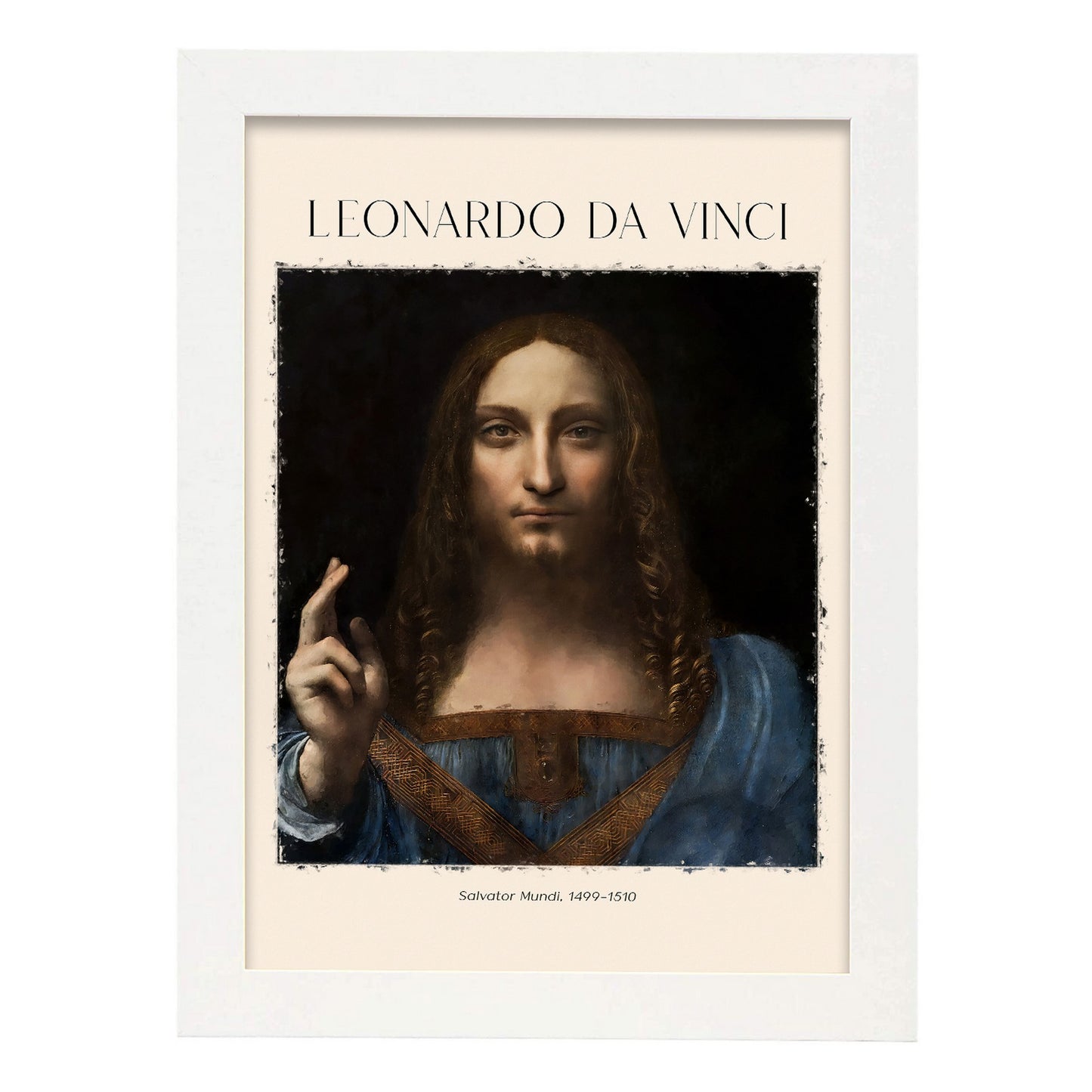 Lámina de Salvator Mundi inspirada en Leonardo da Vinci