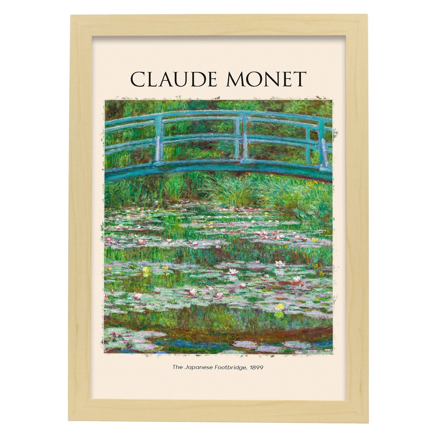 Lámina de Puente Japonés inspirada en Claude Monet