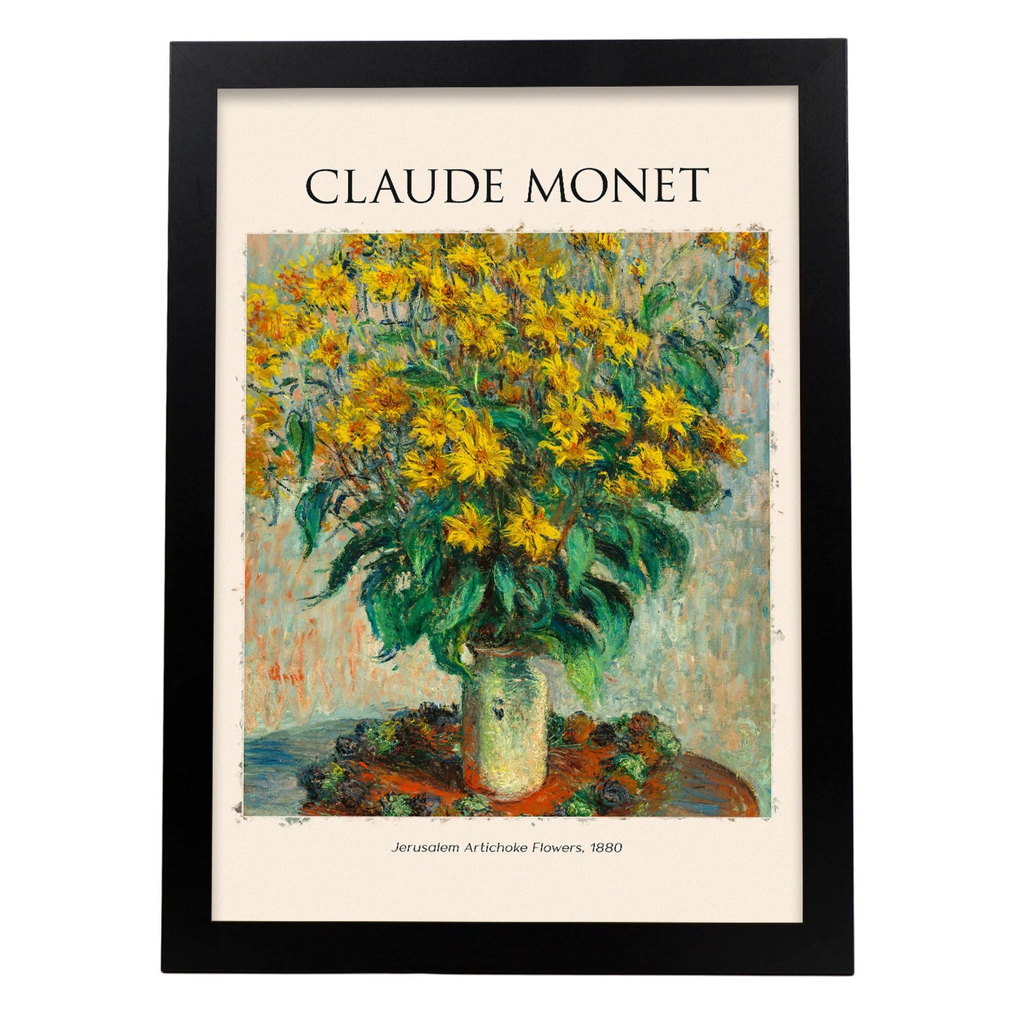 Lámina de Flores de Alcachofas inspirada en Claude Monet