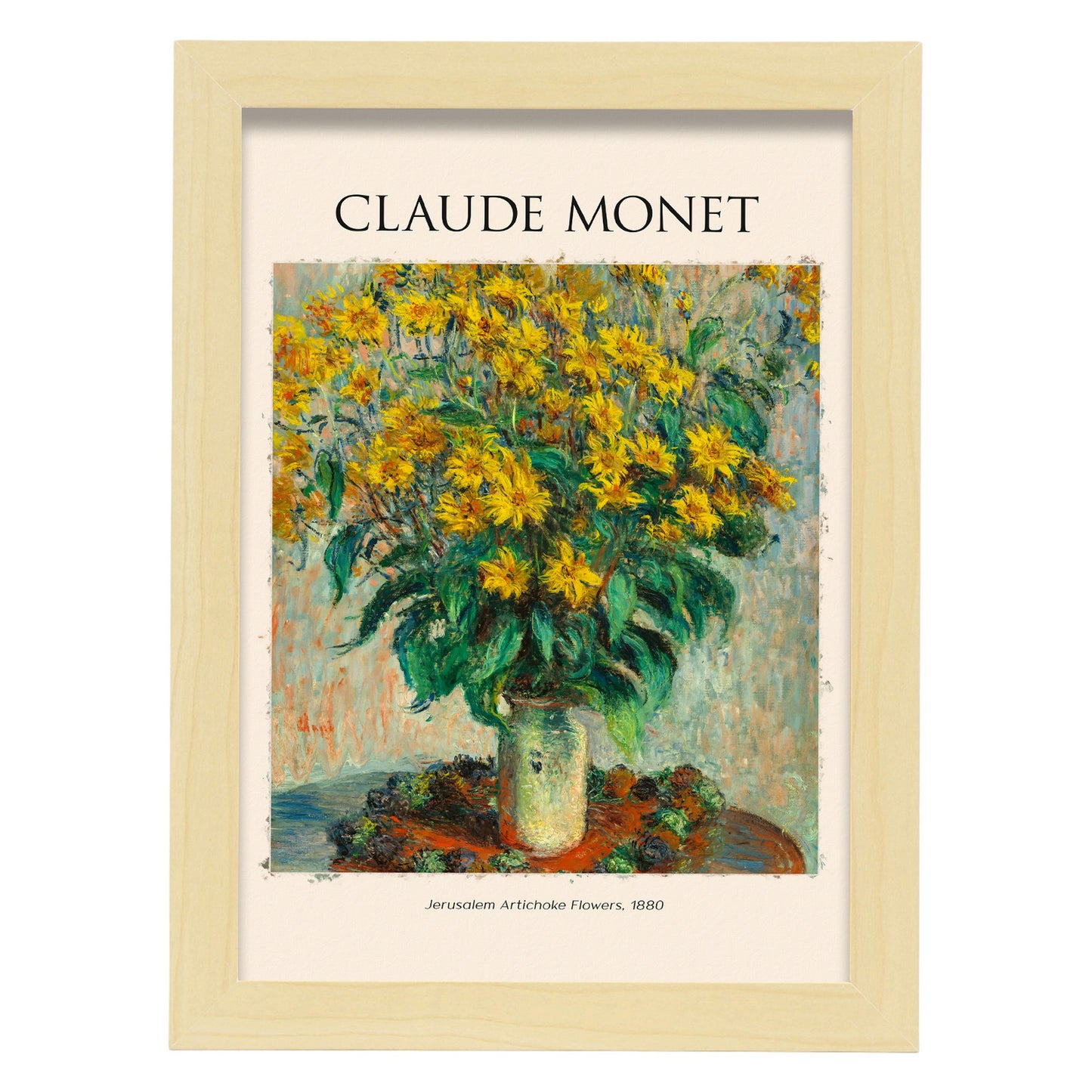 Lámina de Flores de Alcachofas inspirada en Claude Monet