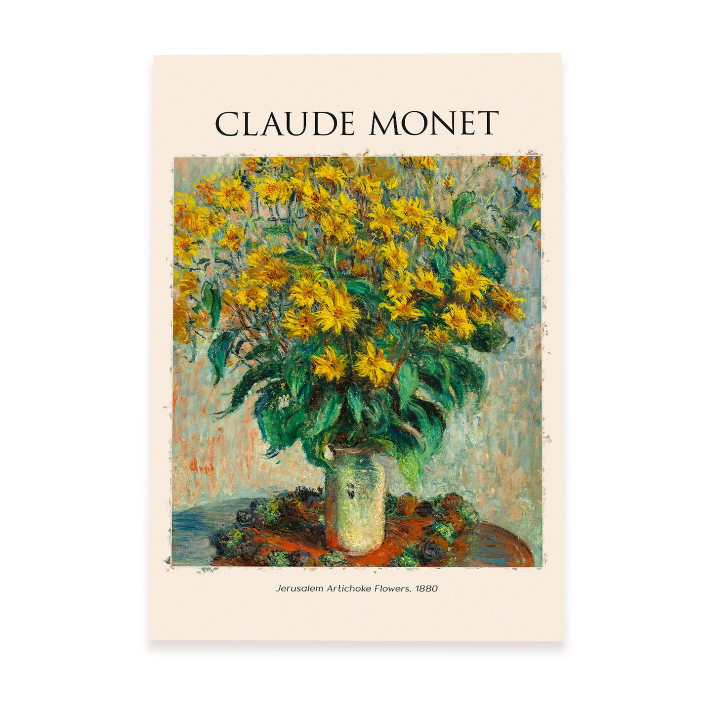 Lámina de Flores de Alcachofas inspirada en Claude Monet