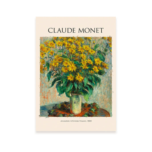 Lámina de Flores de Alcachofas inspirada en Claude Monet