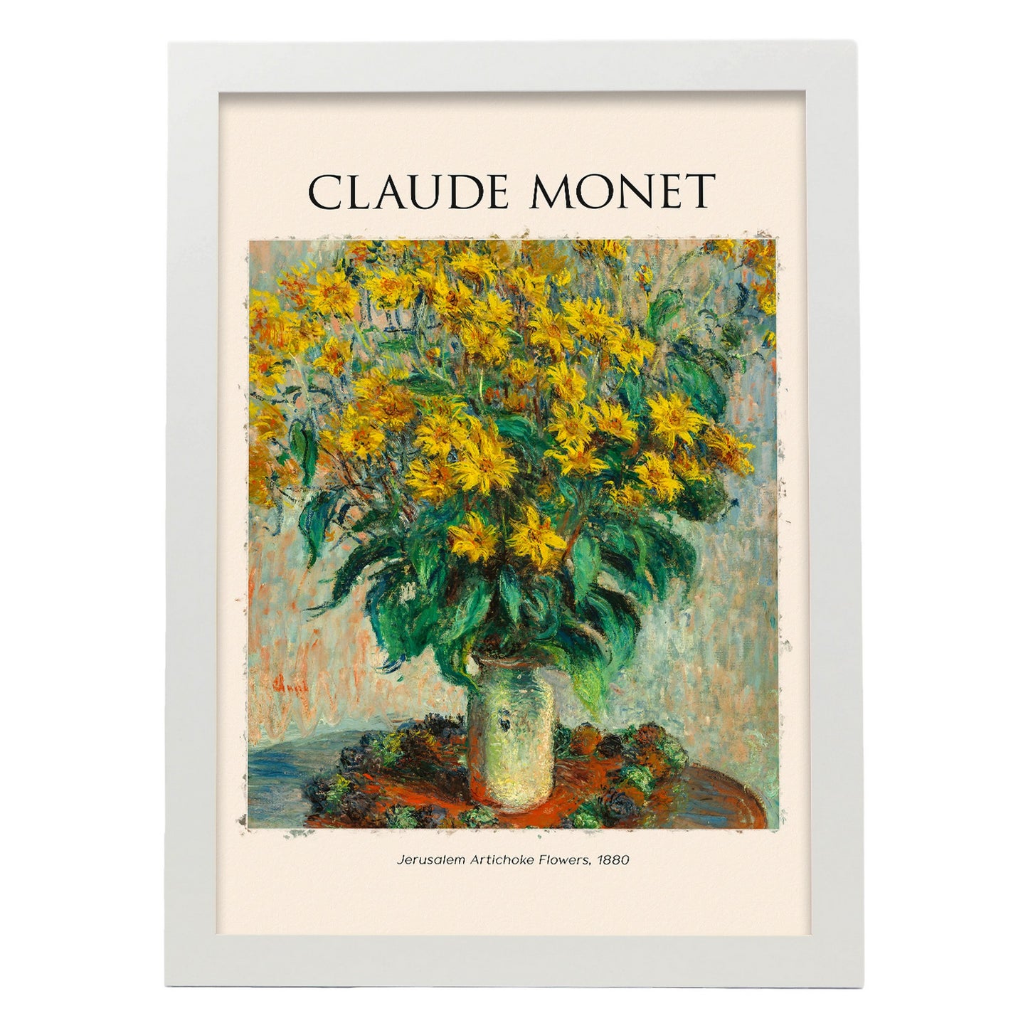 Lámina de Flores de Alcachofas inspirada en Claude Monet