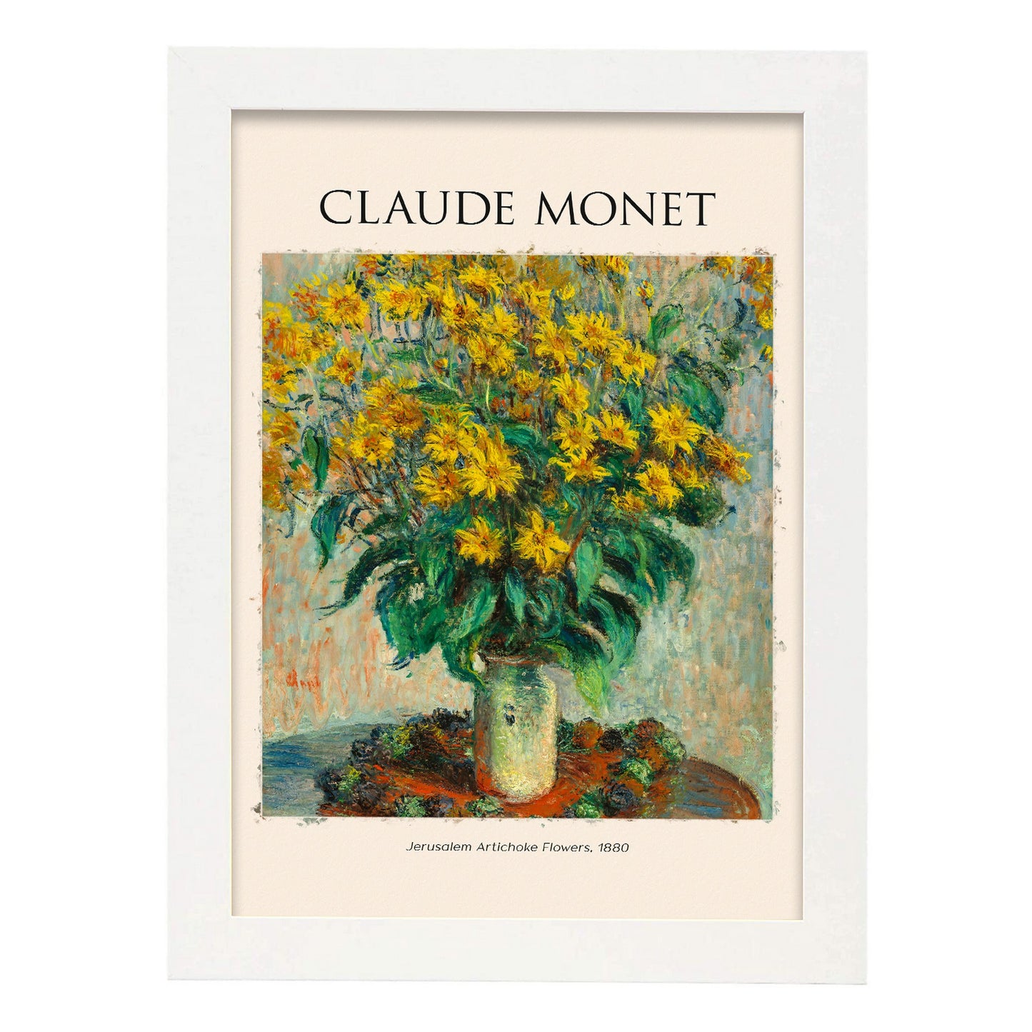 Lámina de Flores de Alcachofas inspirada en Claude Monet
