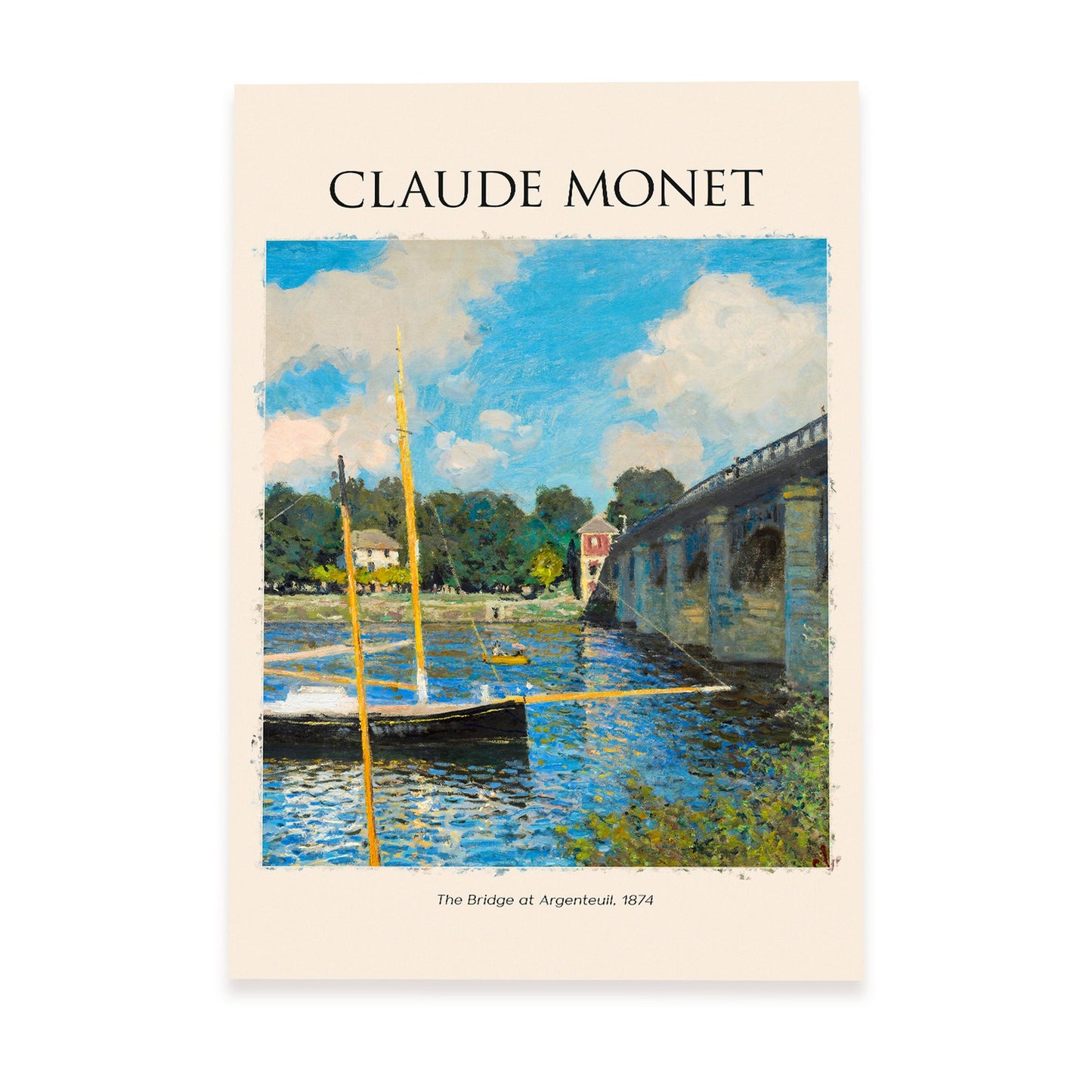 Lámina de Puente en Argenteuil inspirada en Claude Monet