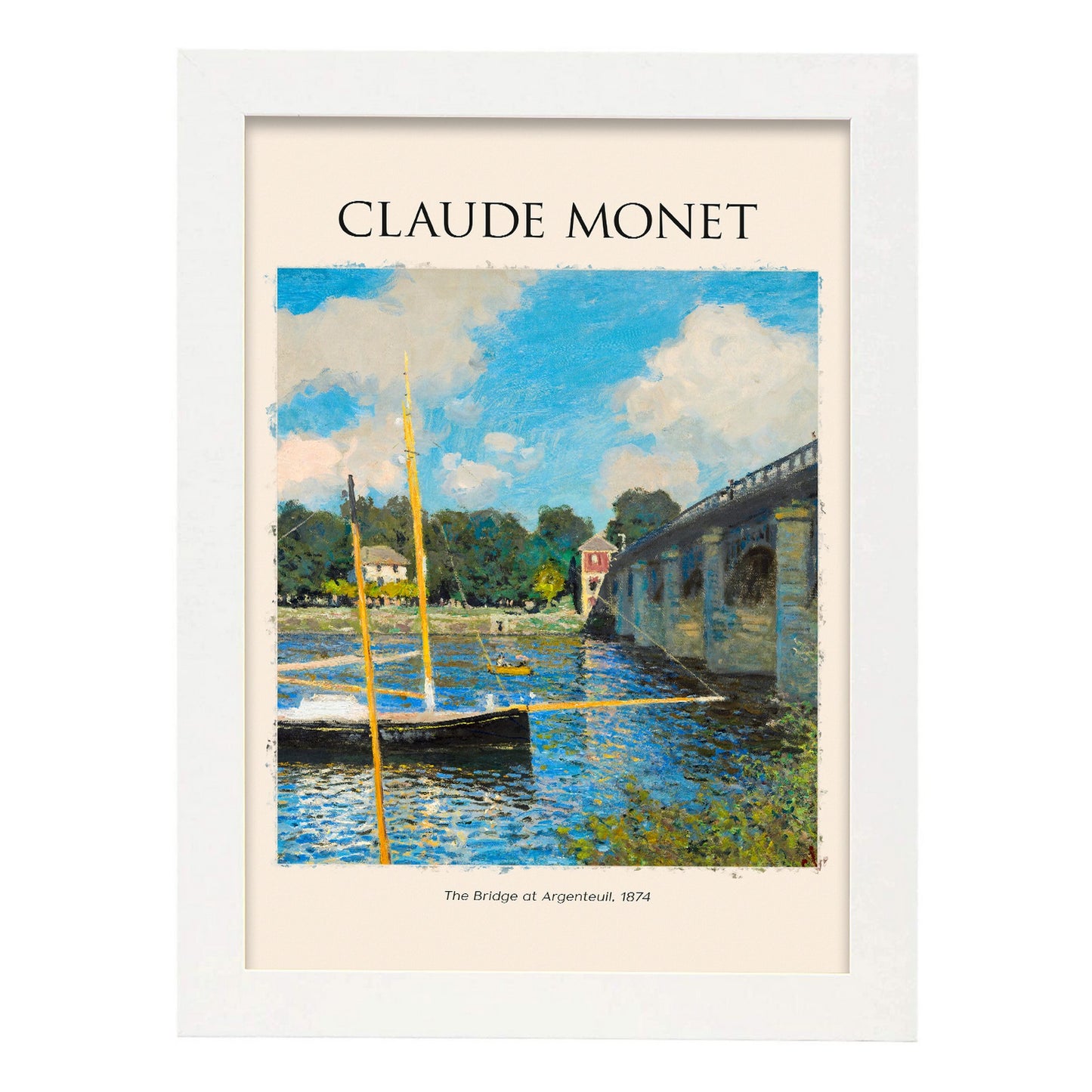 Lámina de Puente en Argenteuil inspirada en Claude Monet