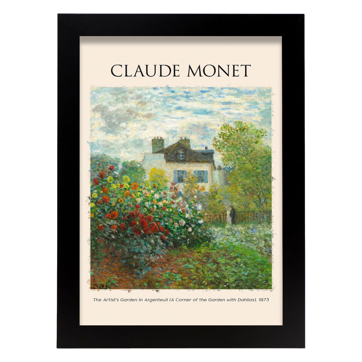 Lámina de Artists Garden en Argenteuil inspirada en Claude Monet