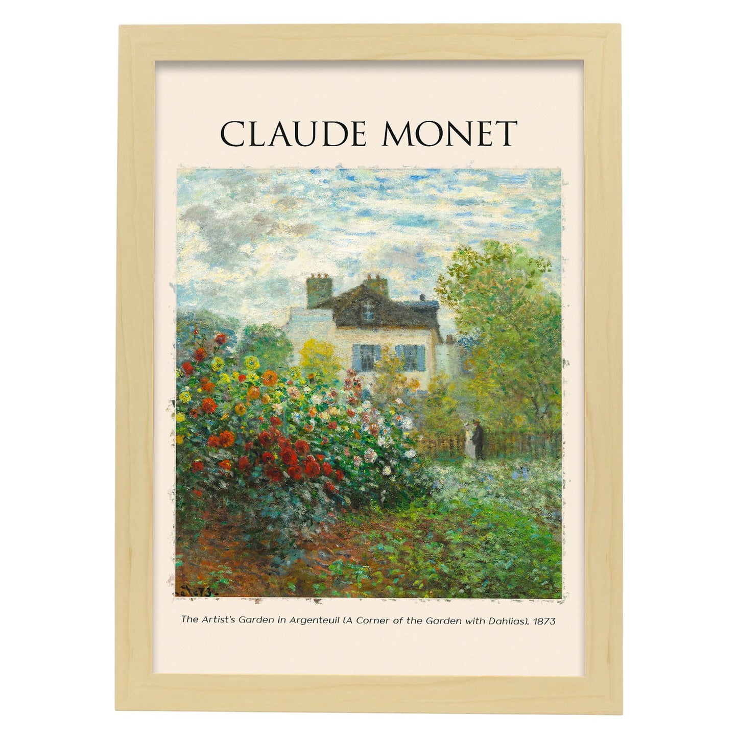 Lámina de Artists Garden en Argenteuil inspirada en Claude Monet