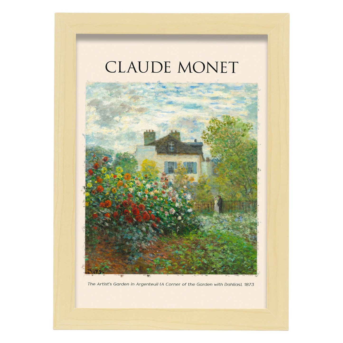 Lámina de Artists Garden en Argenteuil inspirada en Claude Monet