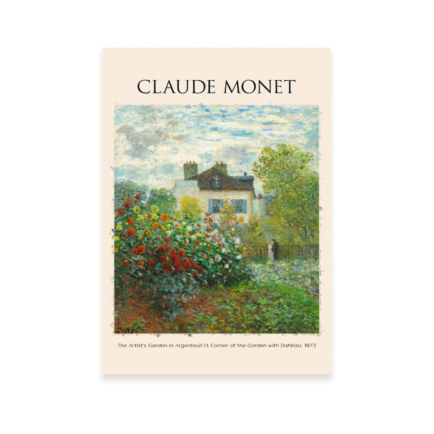 Lámina de Artists Garden en Argenteuil inspirada en Claude Monet