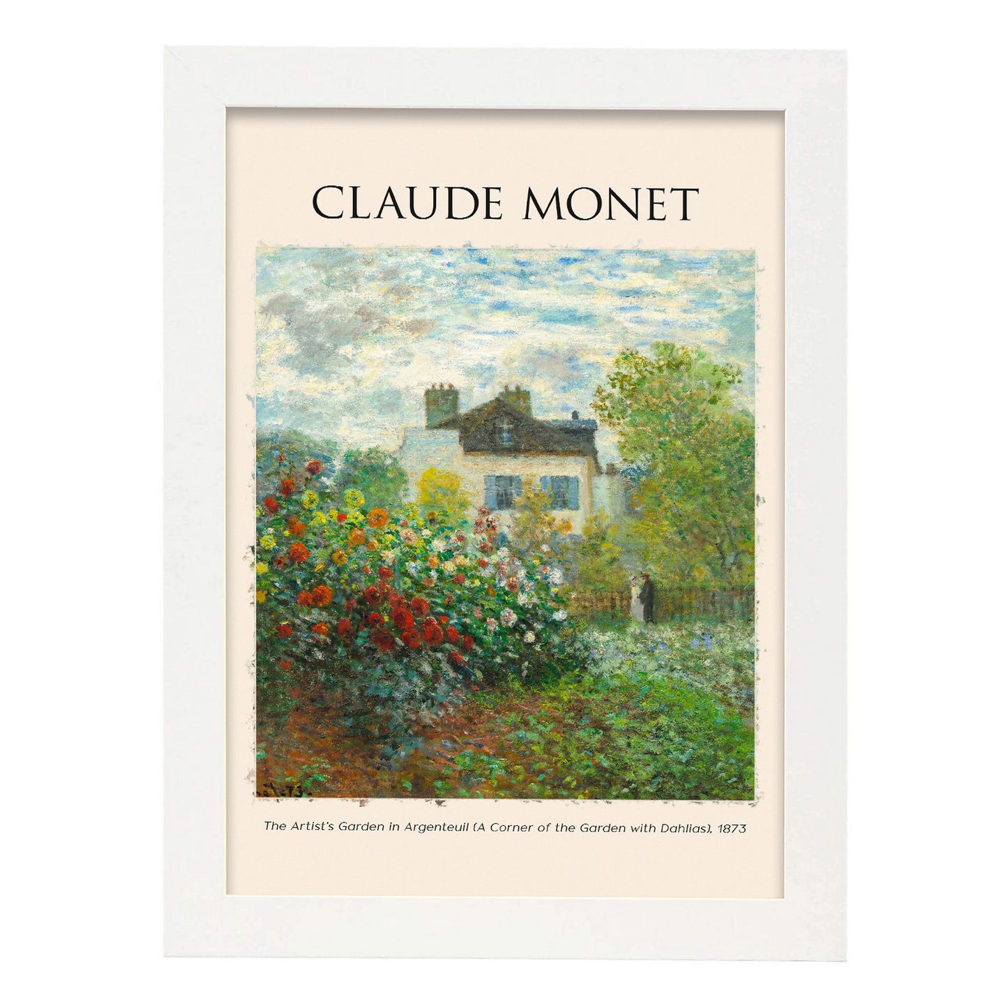Lámina de Artists Garden en Argenteuil inspirada en Claude Monet