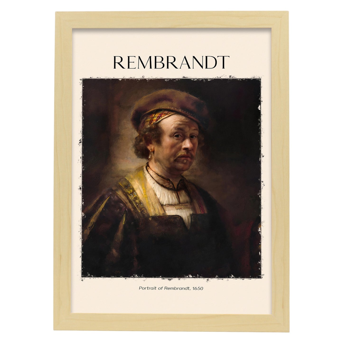 Lámina de Retrato de Rembrandt