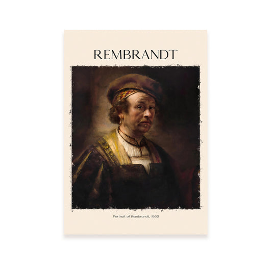 Lámina de Retrato de Rembrandt