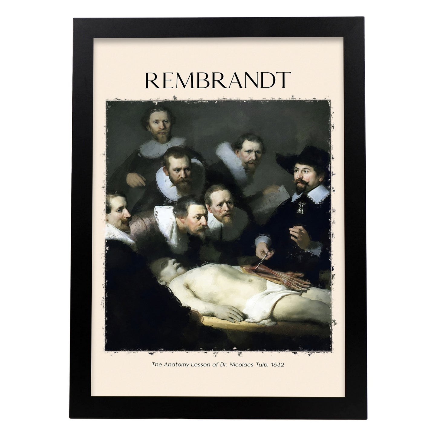 Lámina de Lección de Anatomía Inspirada en Rembrandt